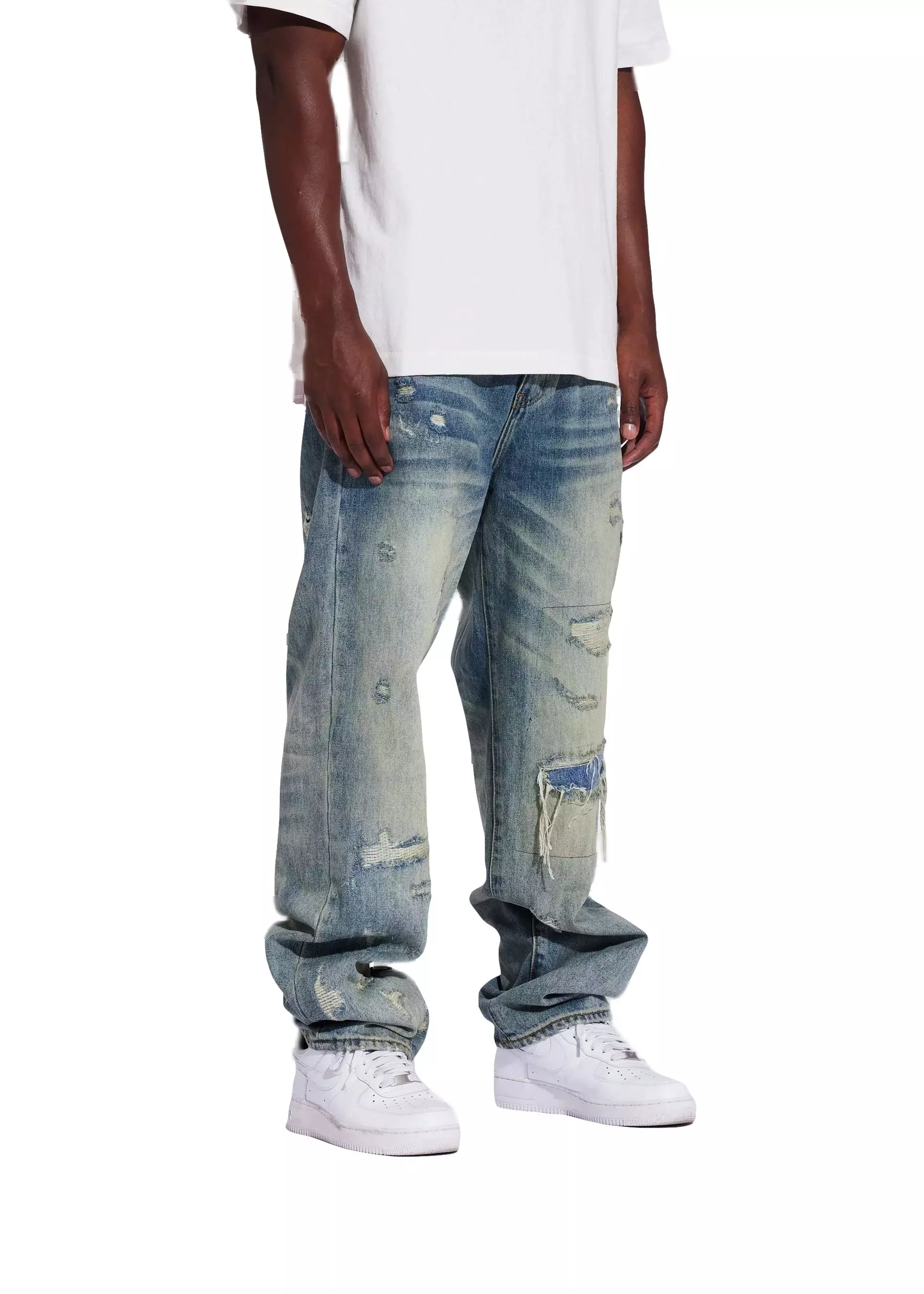 Crysp Denim Men's Pacific Straight Fit Denim Jeans - Blue - BLUE