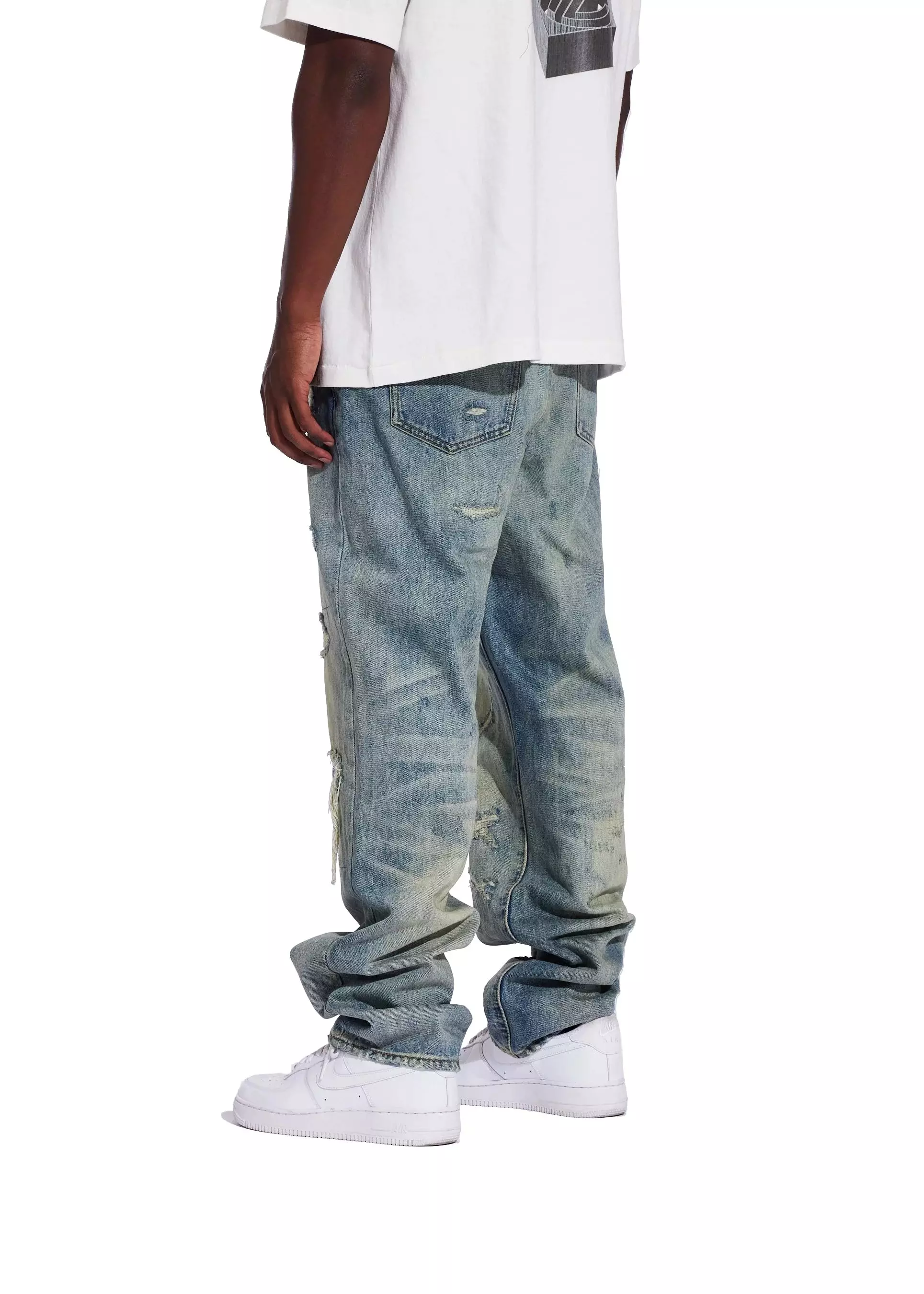 Crysp Denim Men's Pacific Straight Fit Denim Jeans - Blue - BLUE