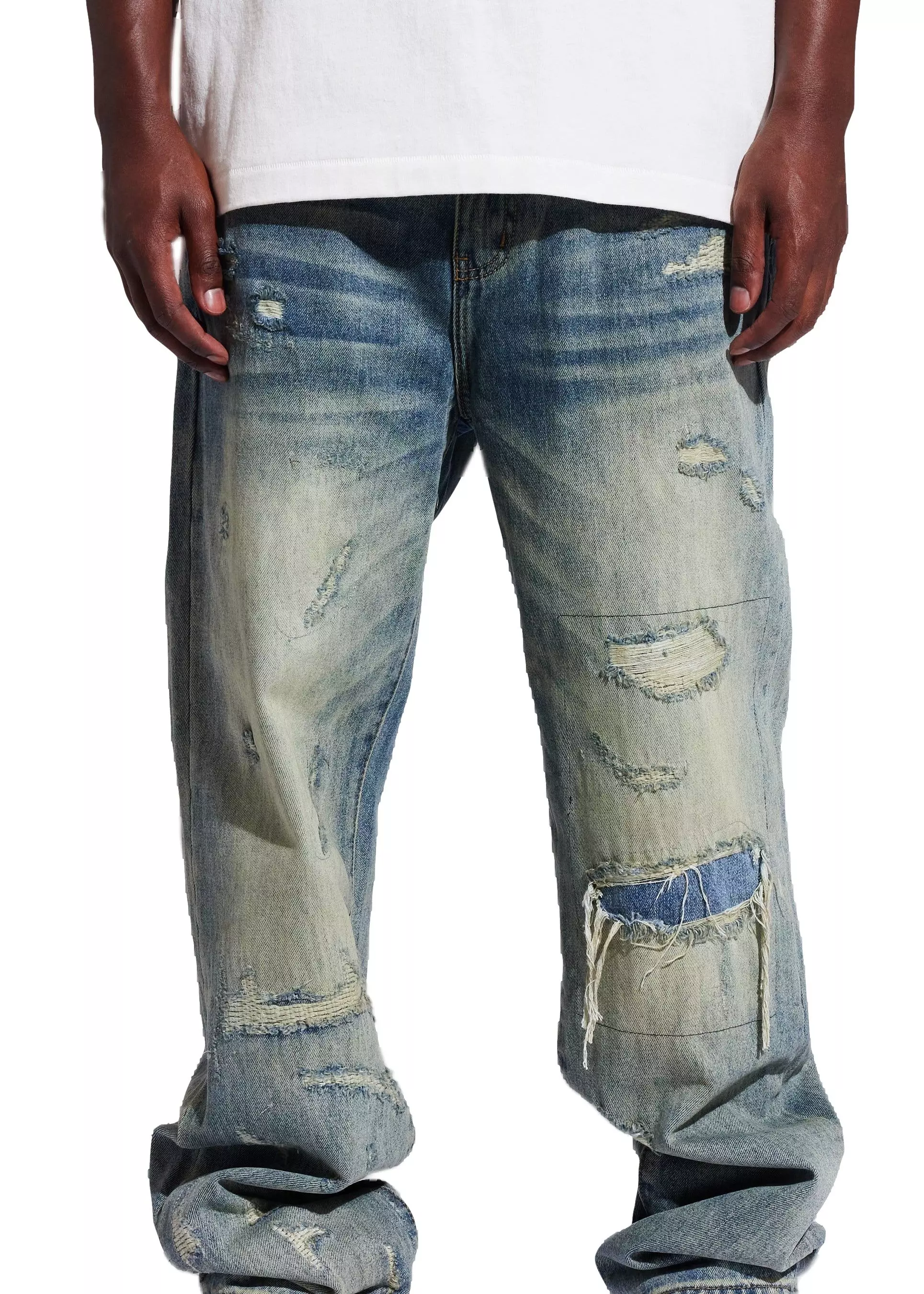 Crysp Denim Men's Pacific Straight Fit Denim Jeans - Blue - BLUE