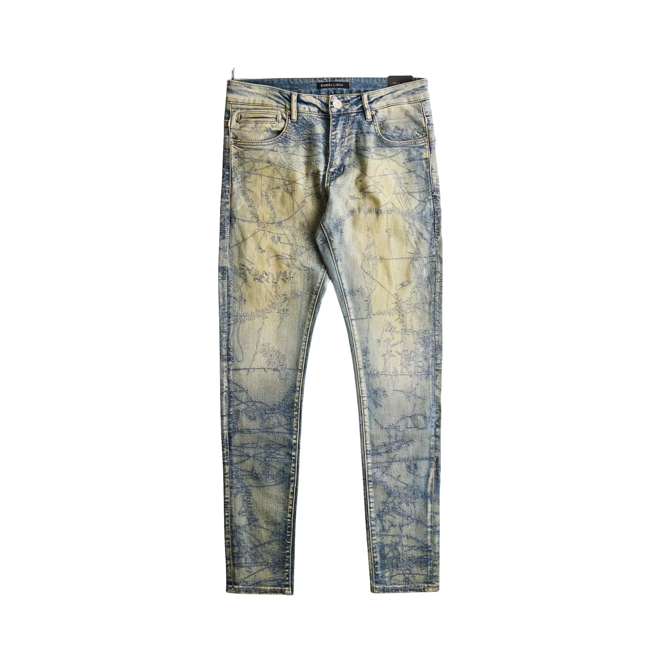 Embellish Men's Yuri Slim Fit Jeans - BLUE