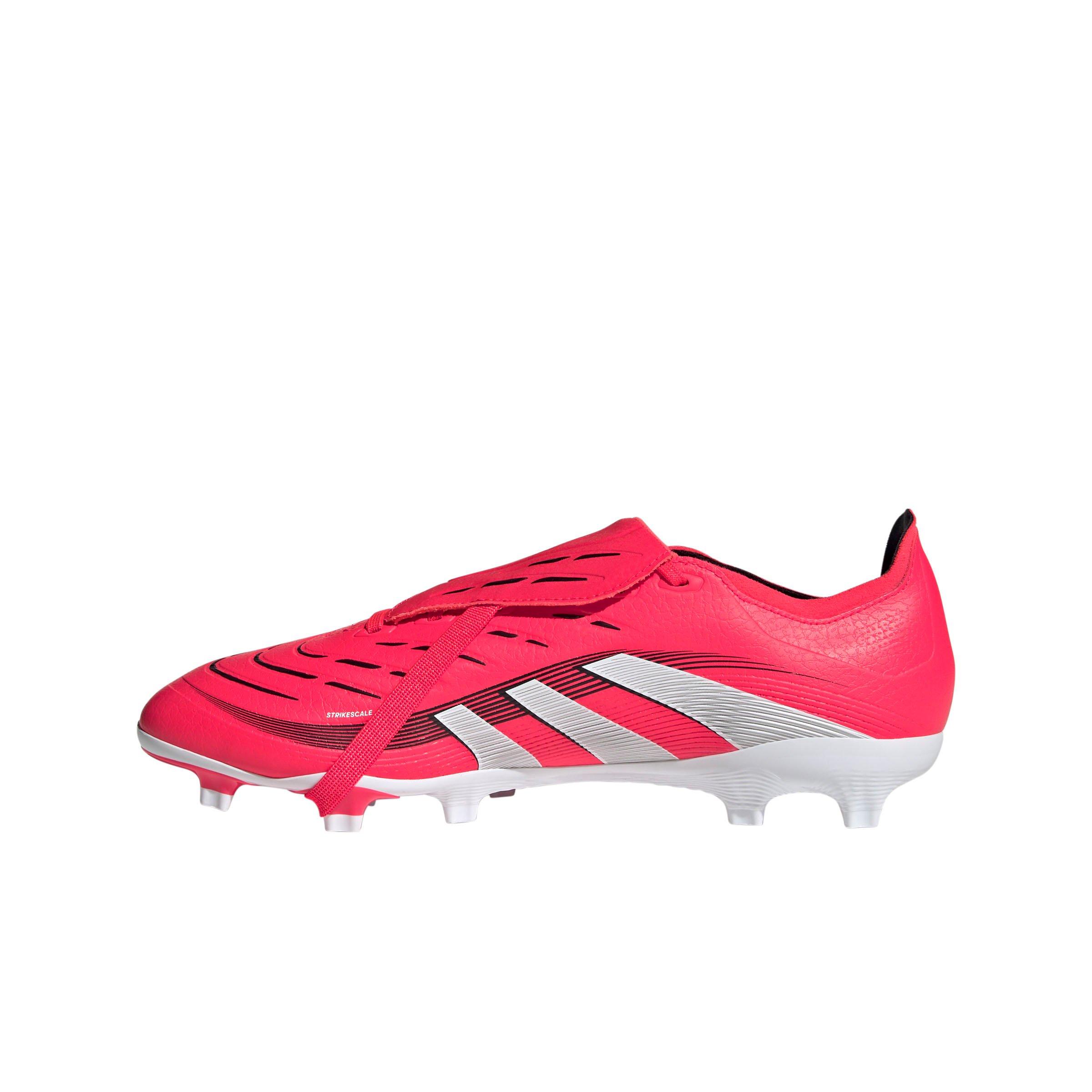 adidas Predator League FG/MG "Lucid Red/Ftwr White/Core Black" Men's Soccer Cleat - RED/WHITE Thumbnail View 2