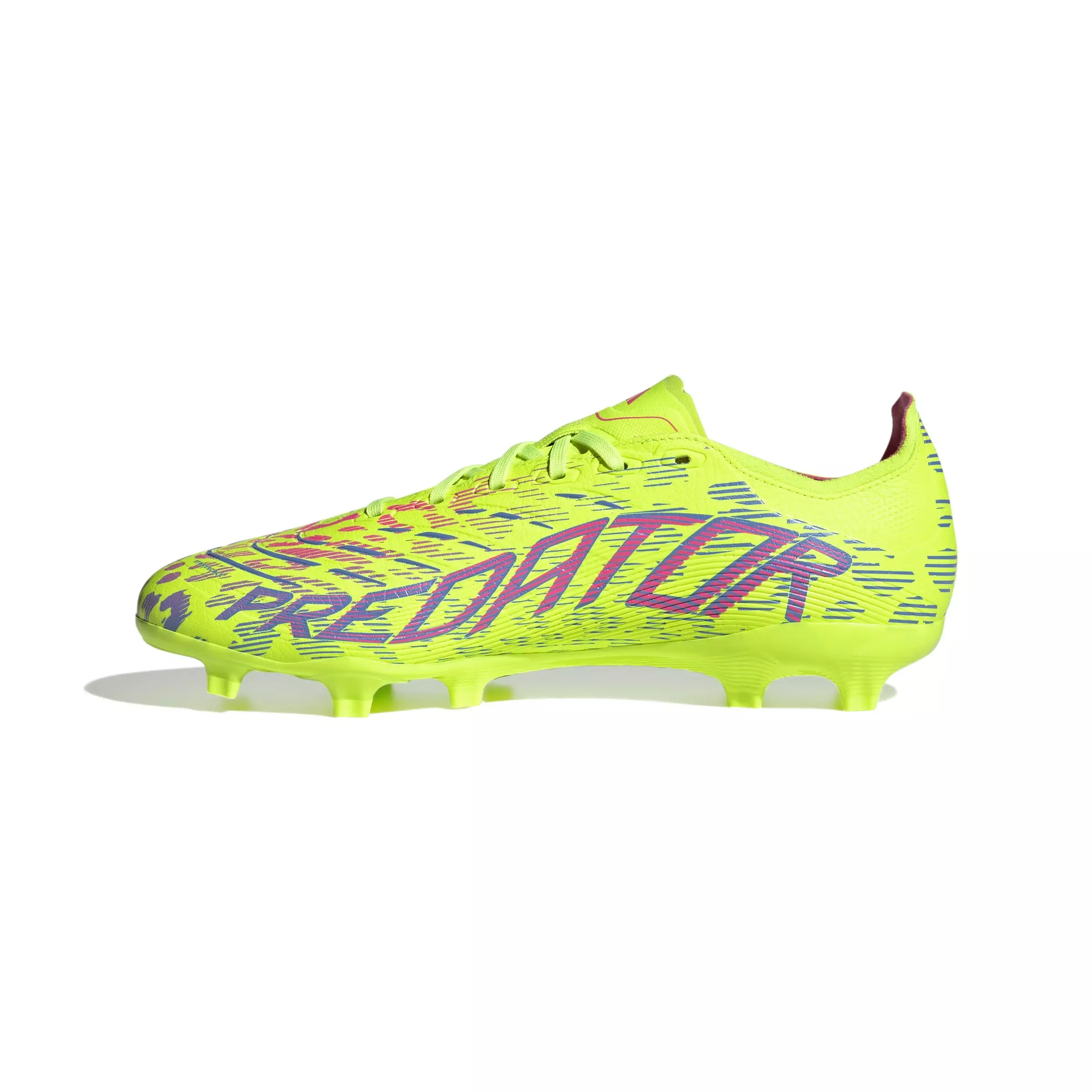 adidas Predator League FG/MG "Lucid Lemon" Men's Soccer Cleat - YELLOW/BLUE