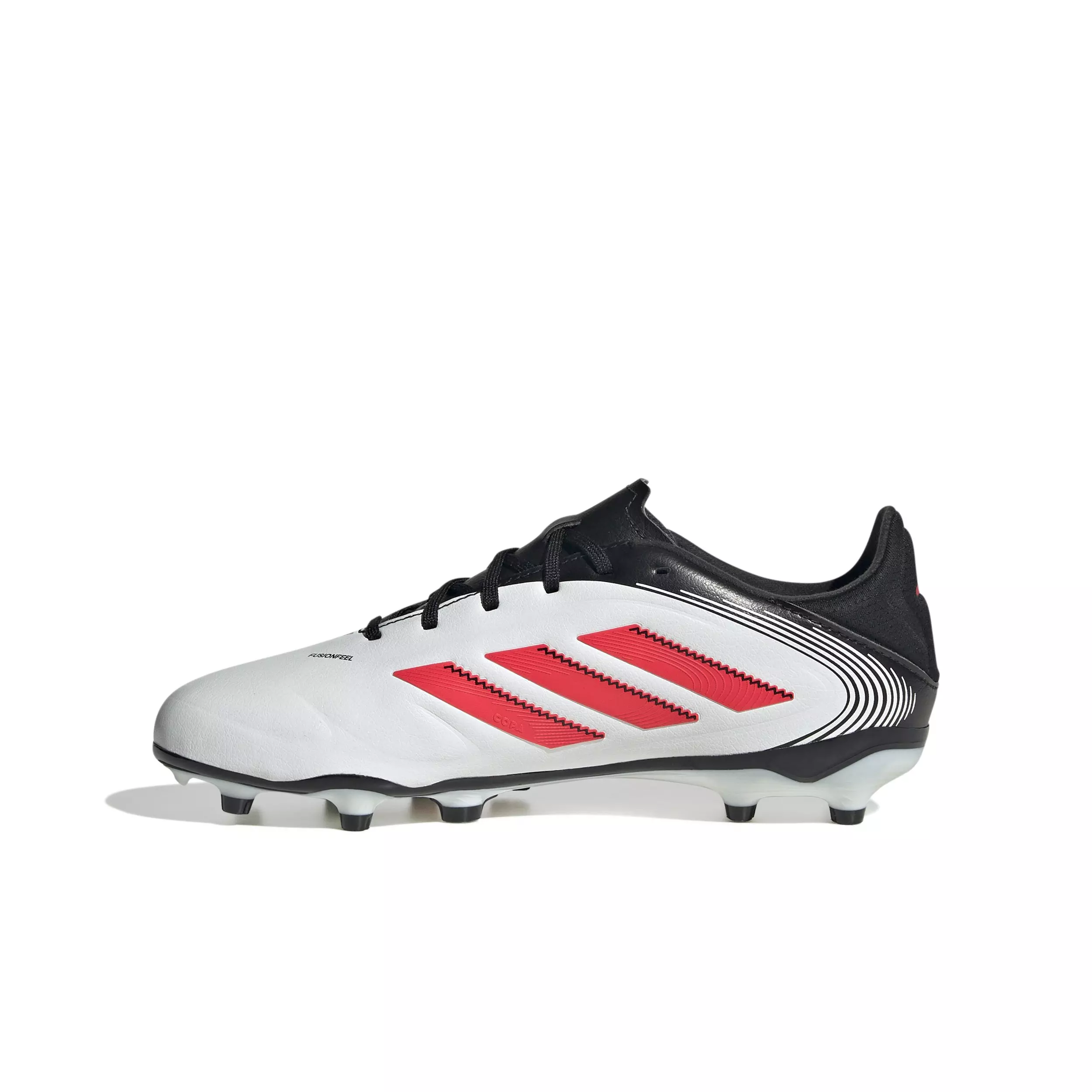 adidas Copa Pure III League FG/MG "Ftwr White/Lucid Red/Core Black" Grade School Kids' Soccer Cleat - WHITE/RED/BLACK