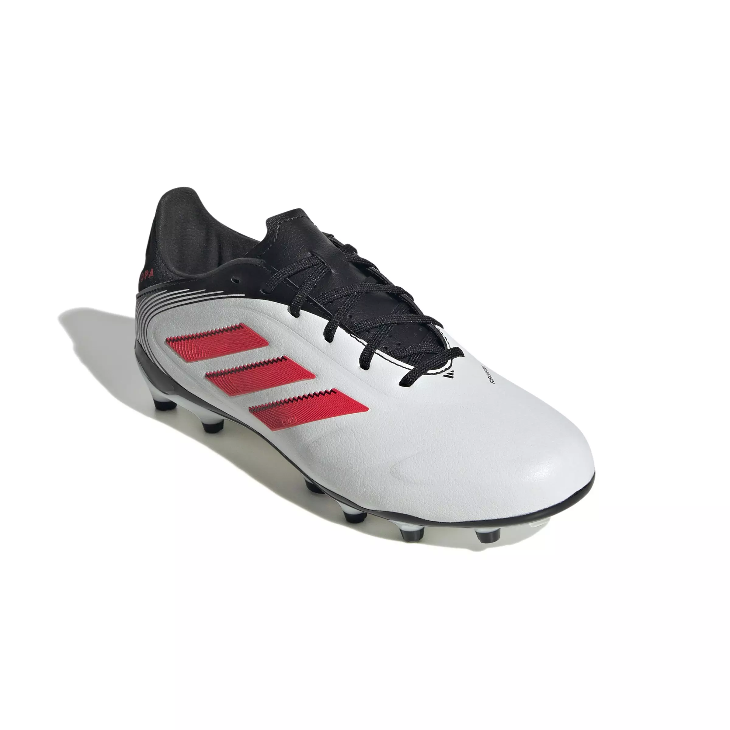 adidas Copa Pure III League FG/MG "Ftwr White/Lucid Red/Core Black" Grade School Kids' Soccer Cleat - WHITE/RED/BLACK
