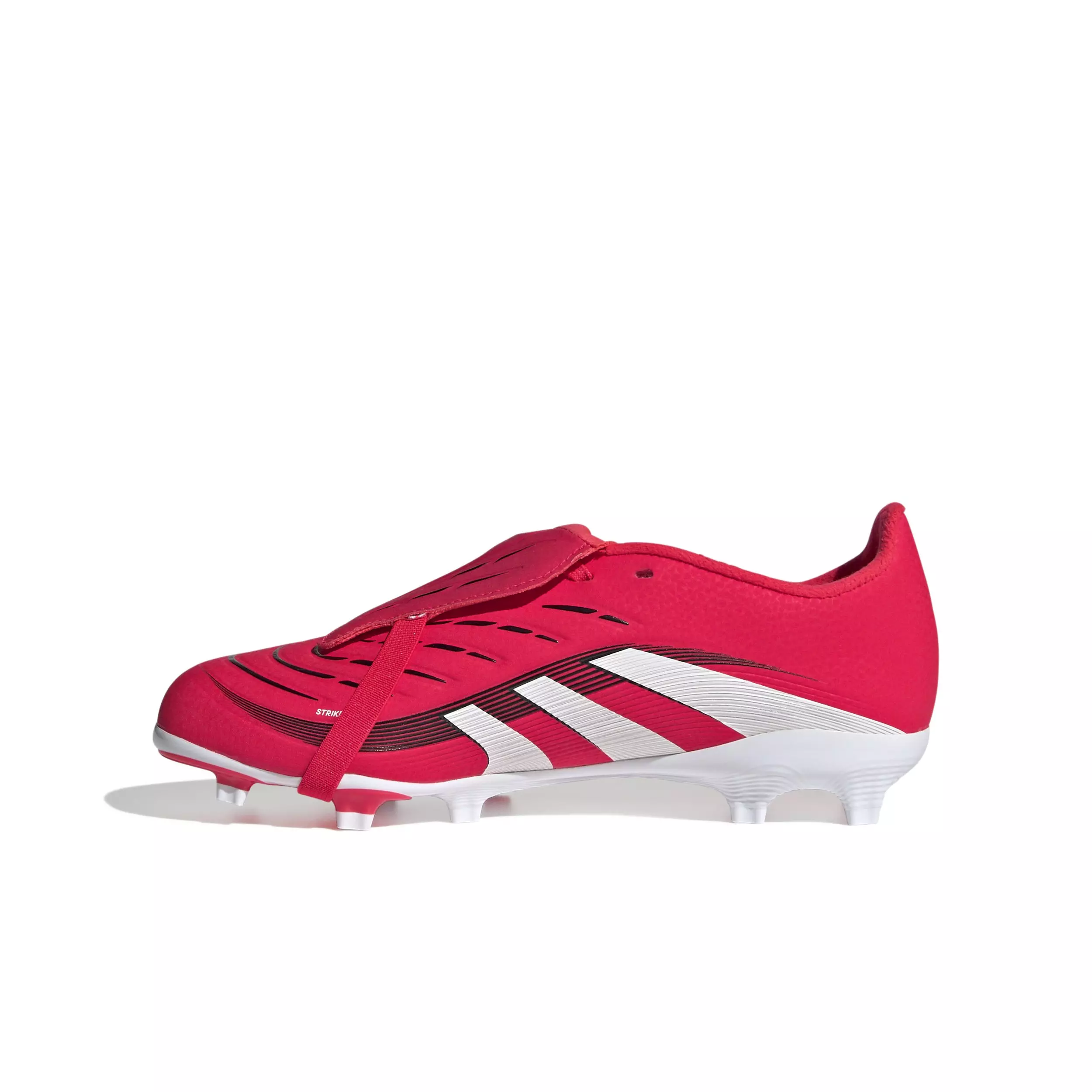 adidas Predator League FG/MG "Lucid Red/Ftwr White/Core Black" Grade School Kids' Soccer Cleat - RED/WHITE