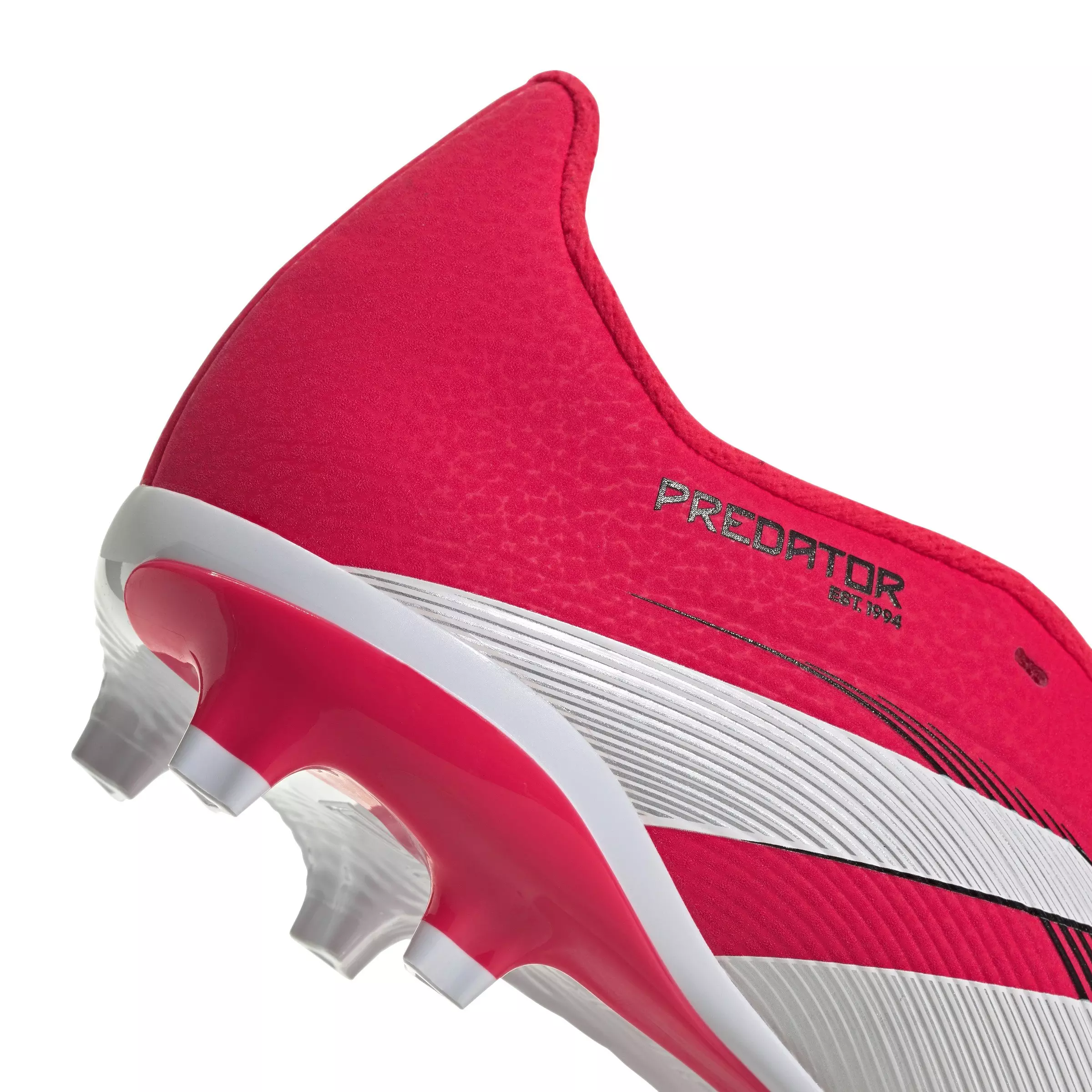 adidas Predator League FG/MG "Lucid Red/Ftwr White/Core Black" Grade School Kids' Soccer Cleat - RED/WHITE