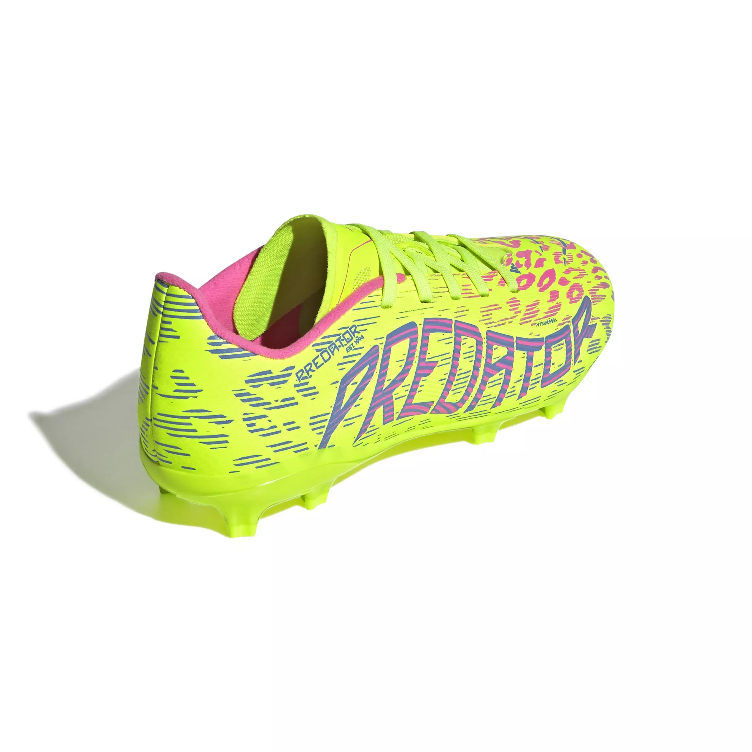adidas Predator League FG/MG "Lucid Lemon" Grade School Kids' Soccer Cleat - YELLOW/BLUE