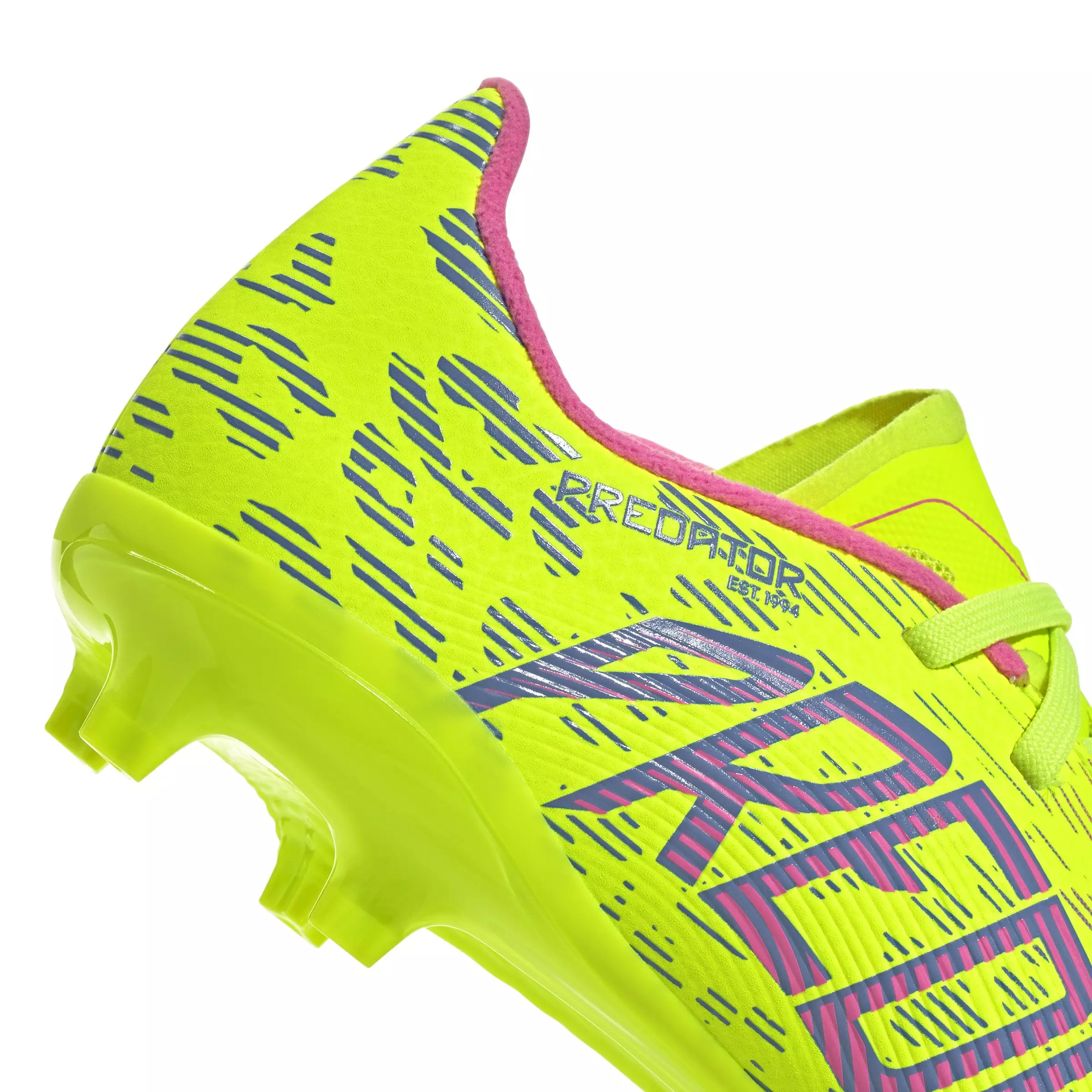 adidas Predator League FG/MG "Lucid Lemon" Grade School Kids' Soccer Cleat - YELLOW/BLUE