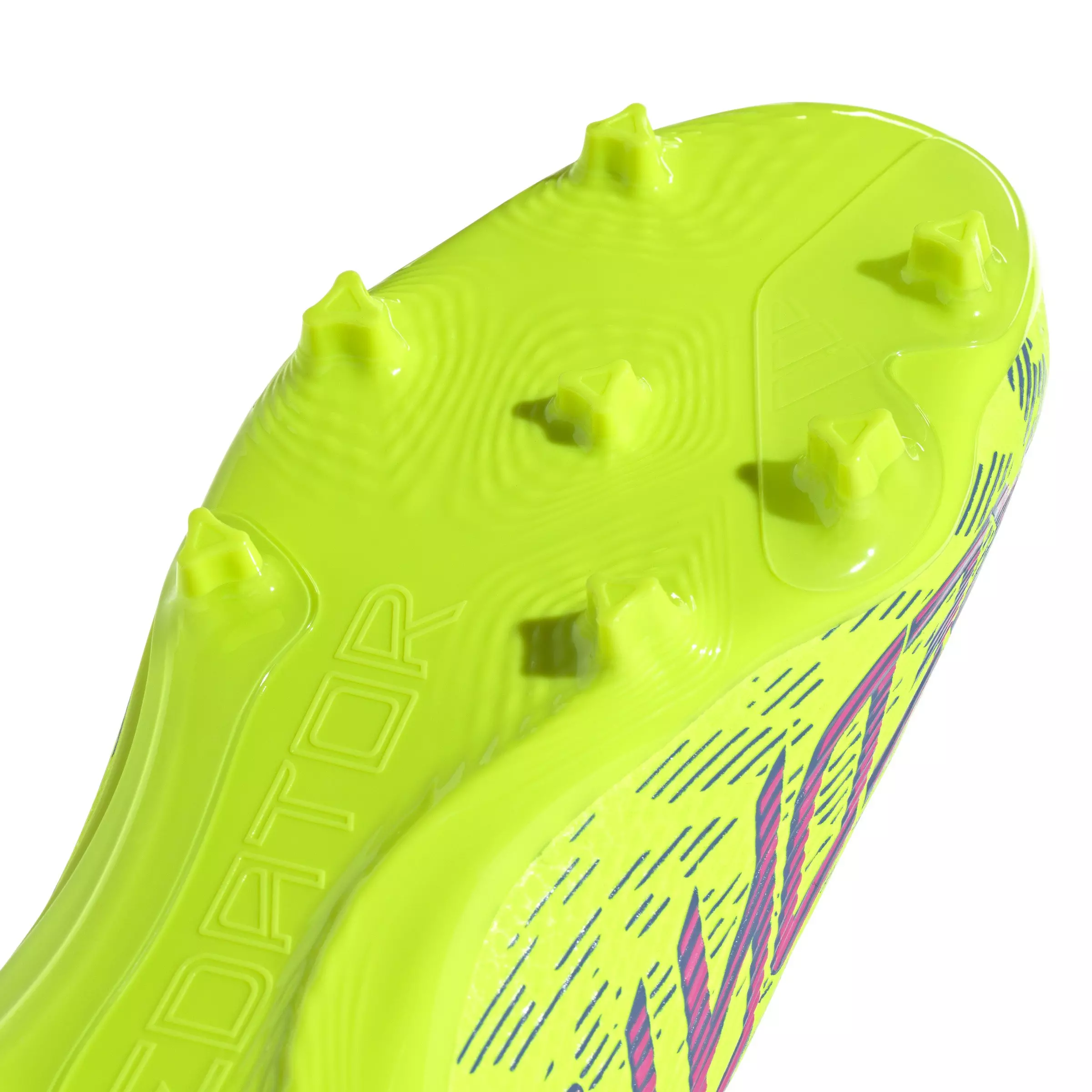 adidas Predator League FG/MG "Lucid Lemon" Grade School Kids' Soccer Cleat - YELLOW/BLUE