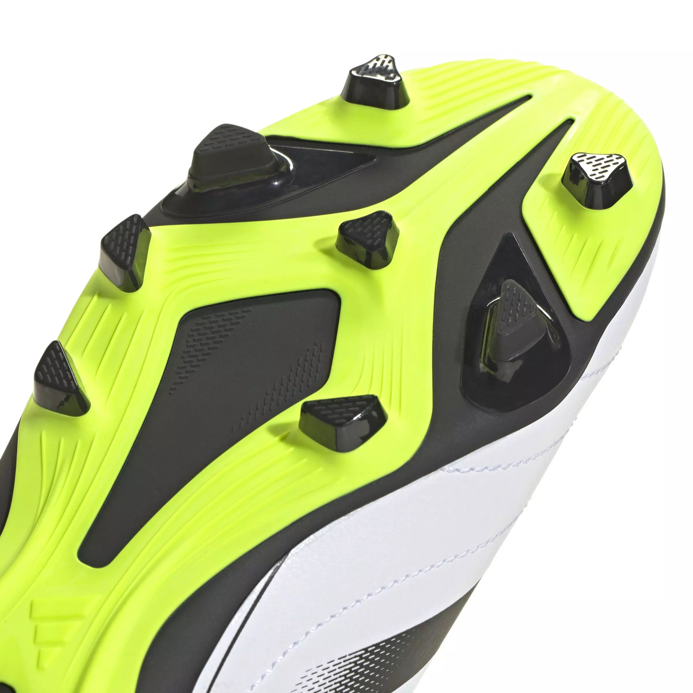 adidas Goletto IX FG/MG "Ftwr White/Core Black/Lucid Lemon" Preschool Kids' Soccer Cleat - WHITE/BLACK/VOLT