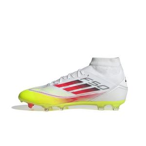 adidas F50 League FG/MG Mid "Ftwr White/Lucid Red/Solar Yellow" Women's Soccer Cleat