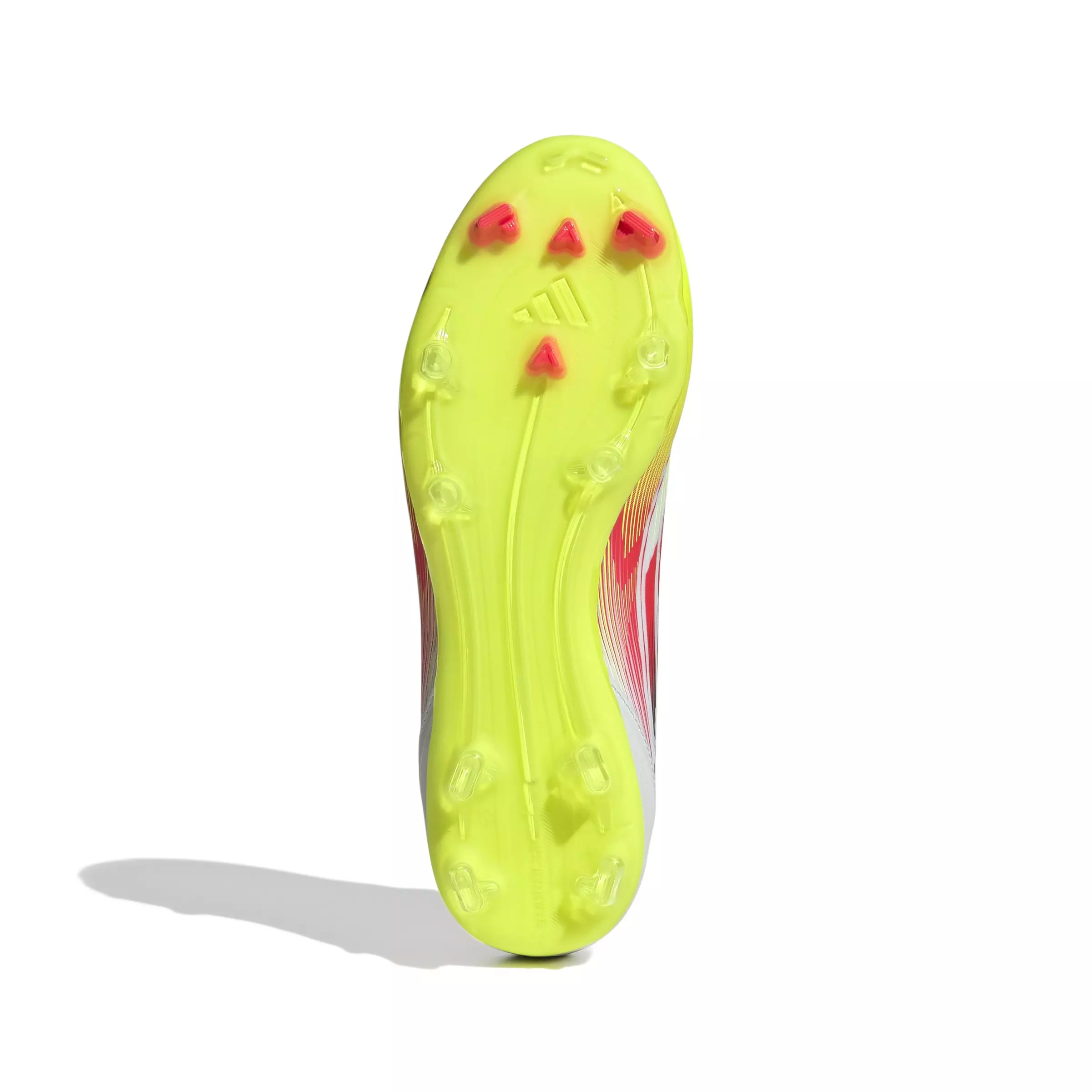 adidas F50 League FG/MG Mid "Ftwr White/Lucid Red/Solar Yellow" Women's Soccer Cleat - WHITE/RED/YELLOW