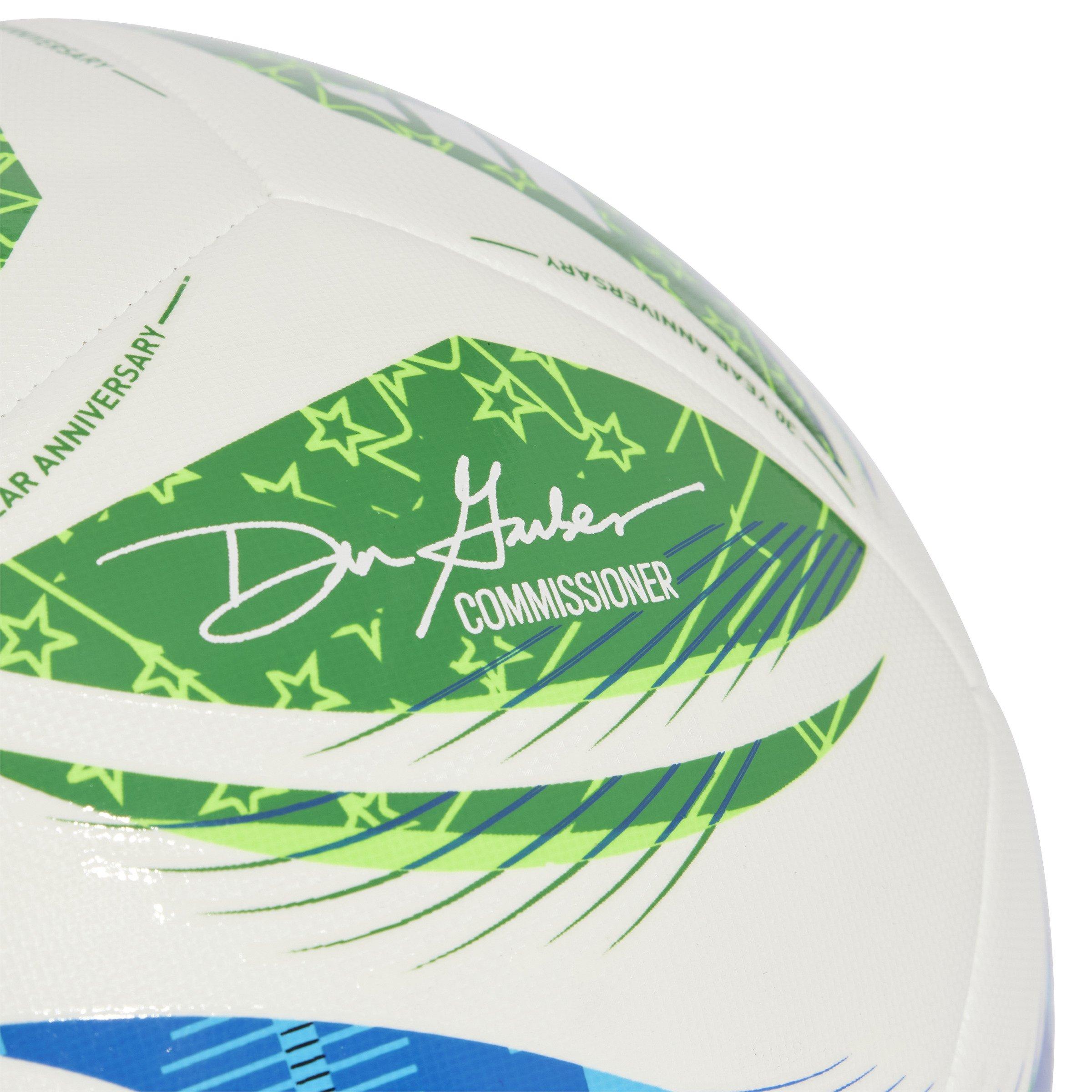 adidas MLS Training White/Green/Solar Blue Soccer Ball