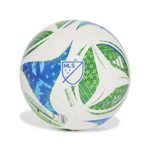 adidas MLS Training Soccer Ball - White/Green/Solar Blue