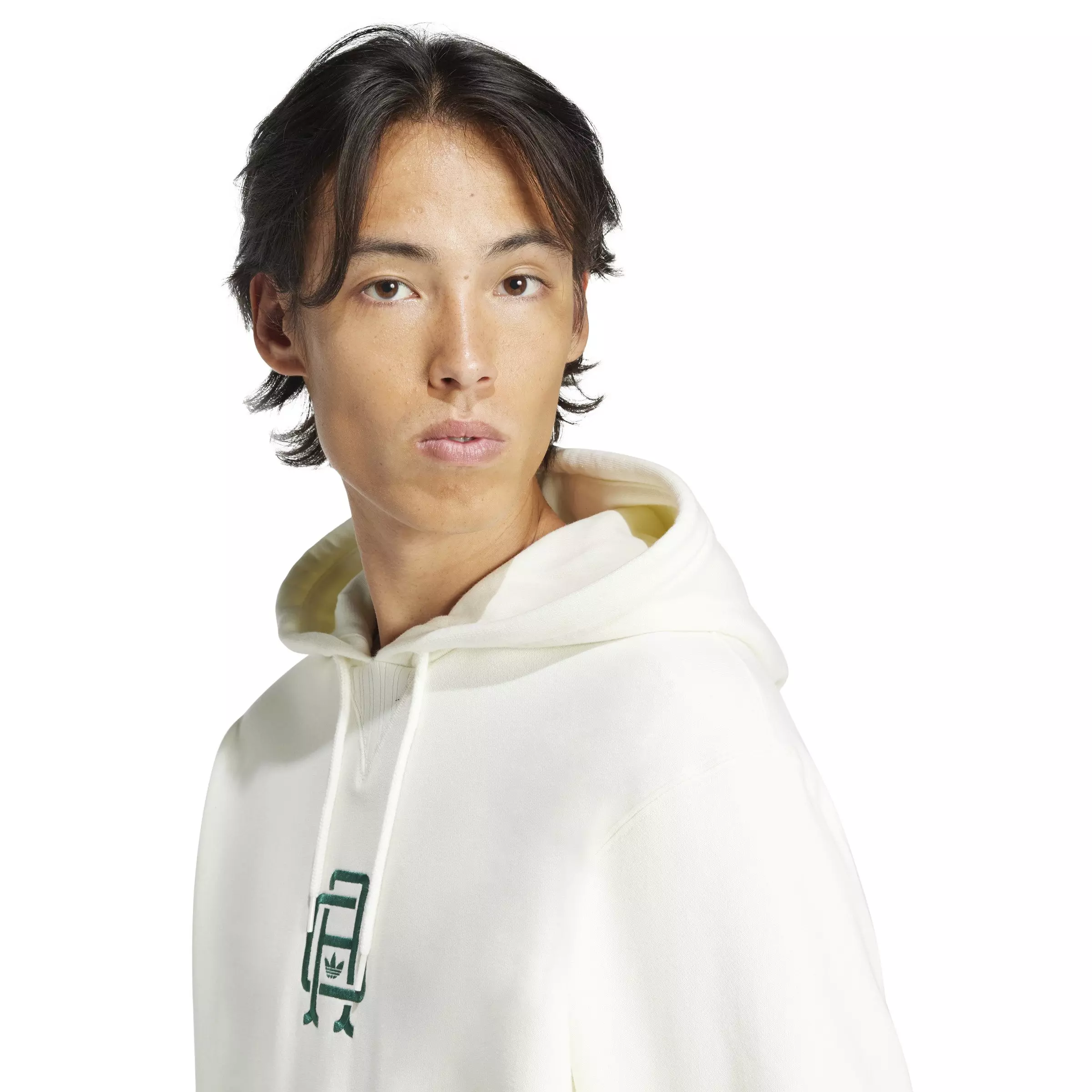 adidas Originals Men's Varsity Pullover Hoodie-Off-White - OFF-WHITE