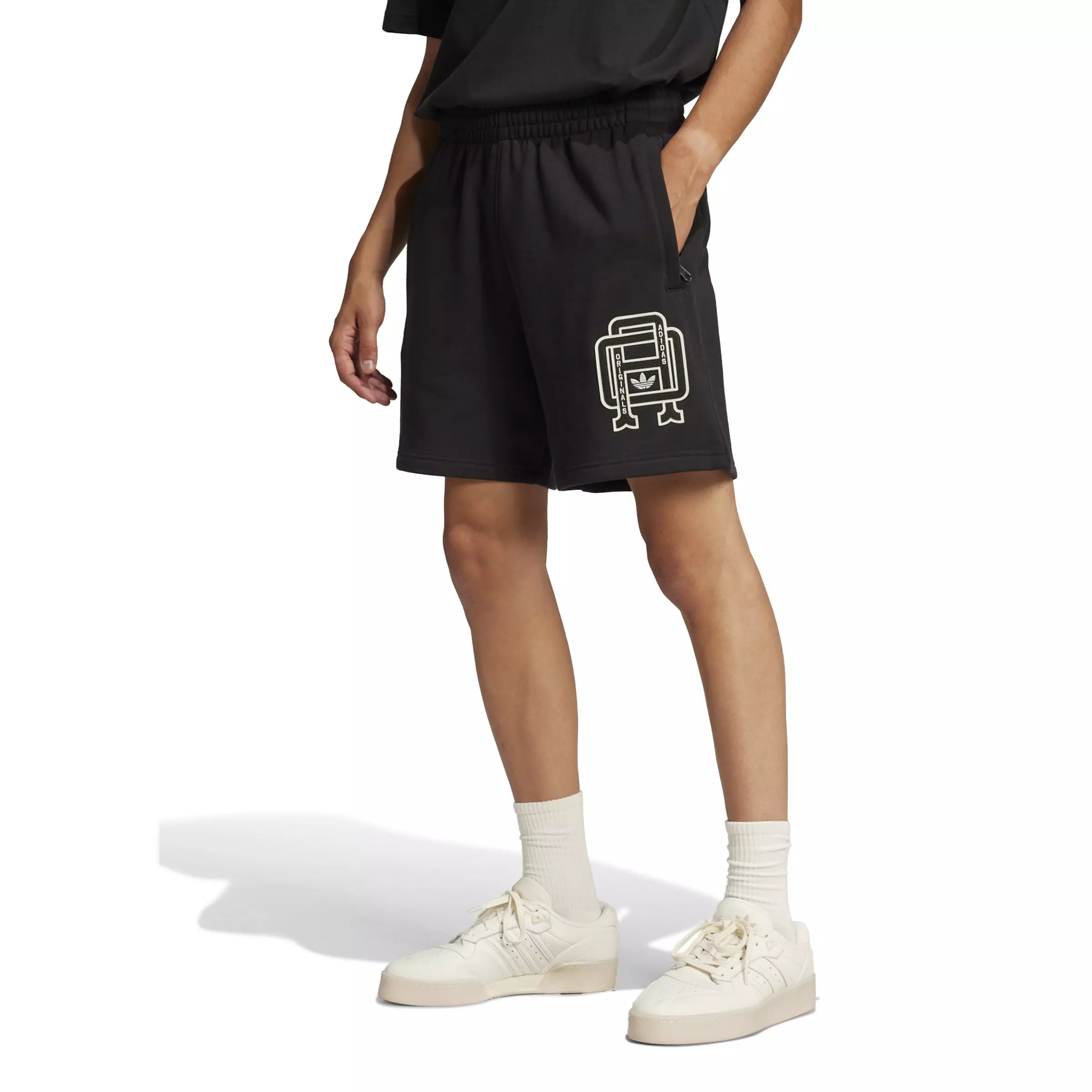 adidas Originals Men's Varsity Shorts - Black - BLACK