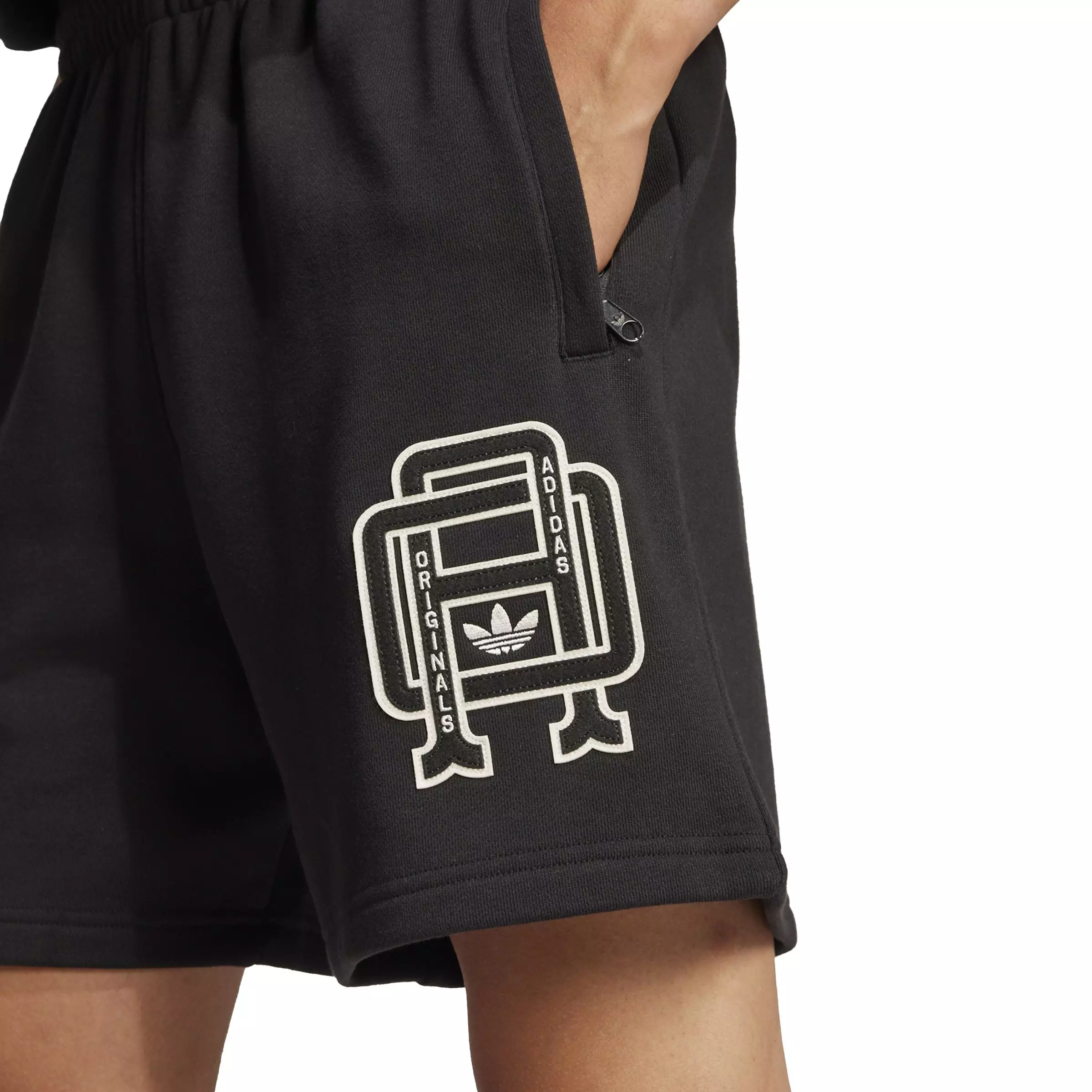 adidas Originals Men's Varsity Shorts - Black - BLACK