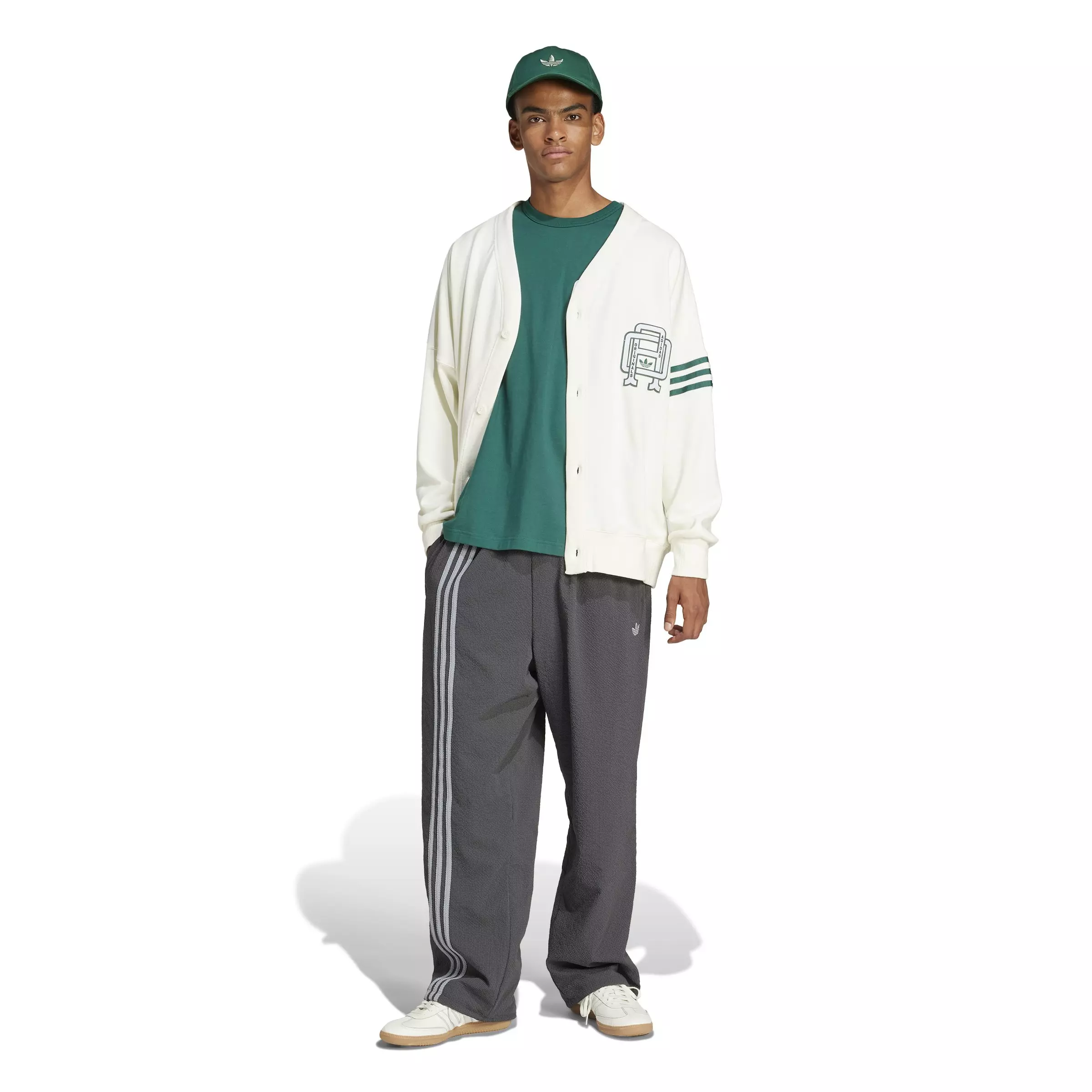 adidas Originals Men's Varsity Tee-Green - GREEN