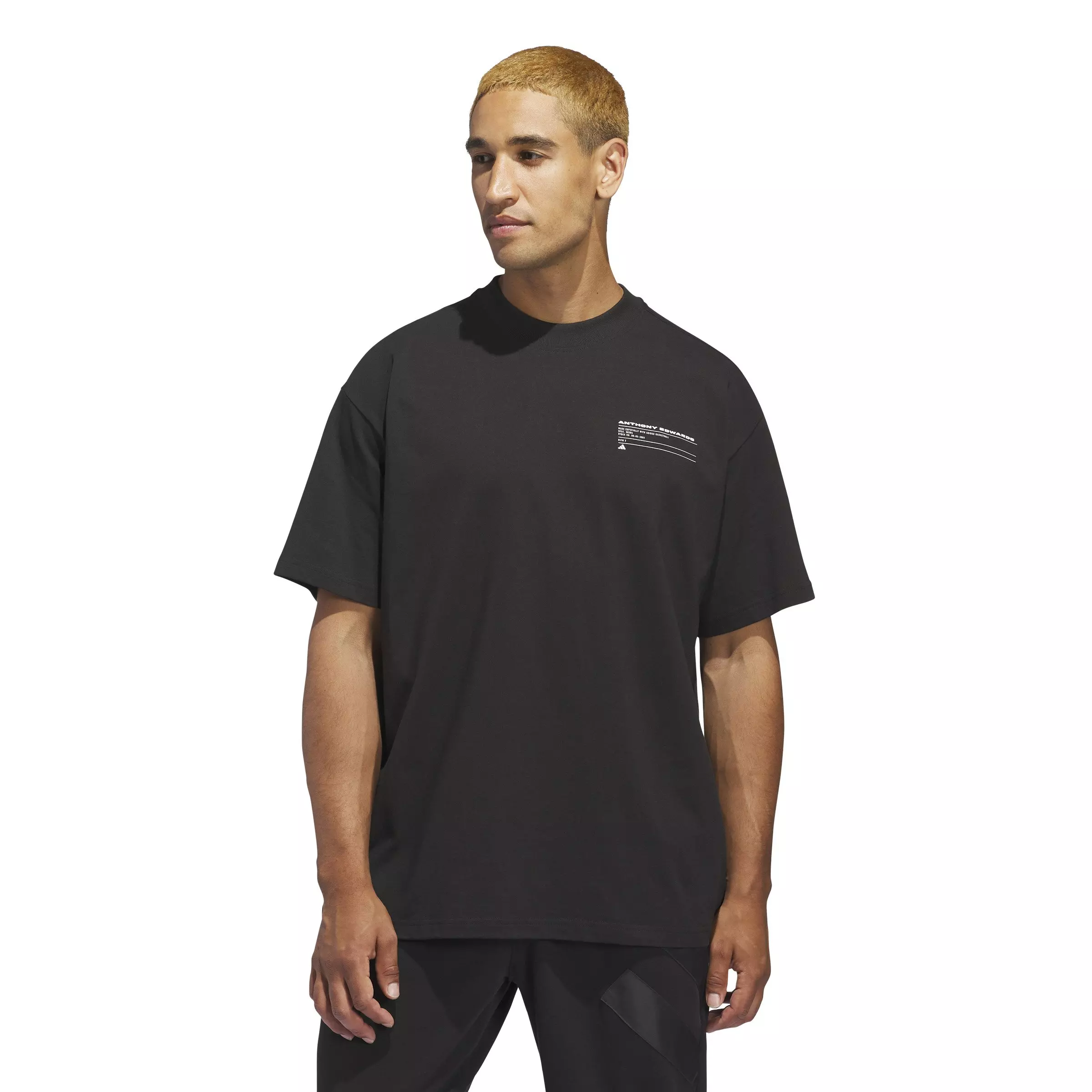 adidas Men's Anthony Edwards Blueprint Graphic Tee - BLACK
