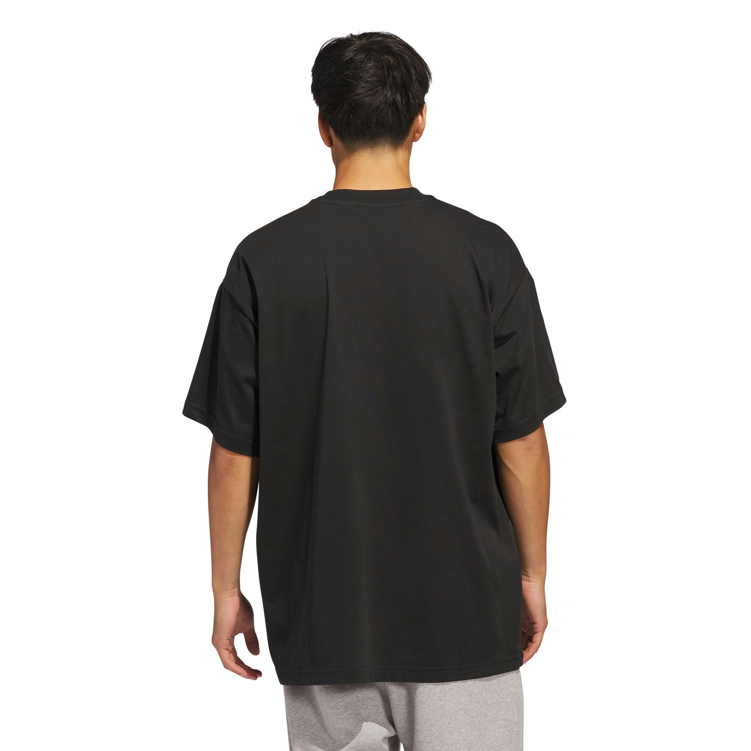 adidas Men's Anthony Edwards Believe That Tee - BLACK Thumbnail View 2