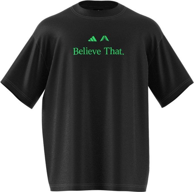 adidas Men's Anthony Edwards Believe That Graphic Tee - BLACK Thumbnail View 5