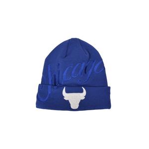 New Era Chicago Bulls 'Chicago' Script Knit Beanie-Royal/White
