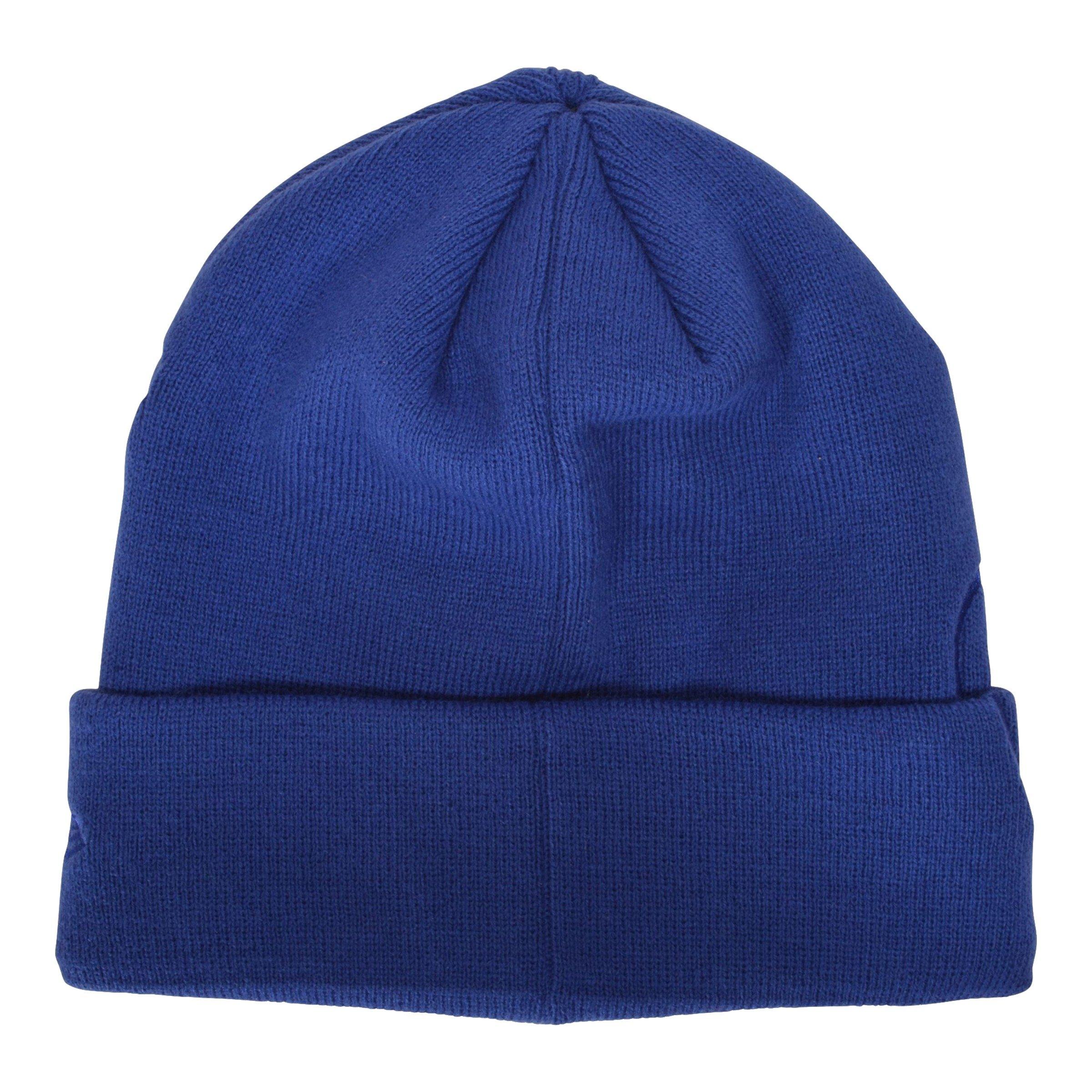 New Era Chicago Bulls 'Chicago' Script Royal/White Knit Beanie
