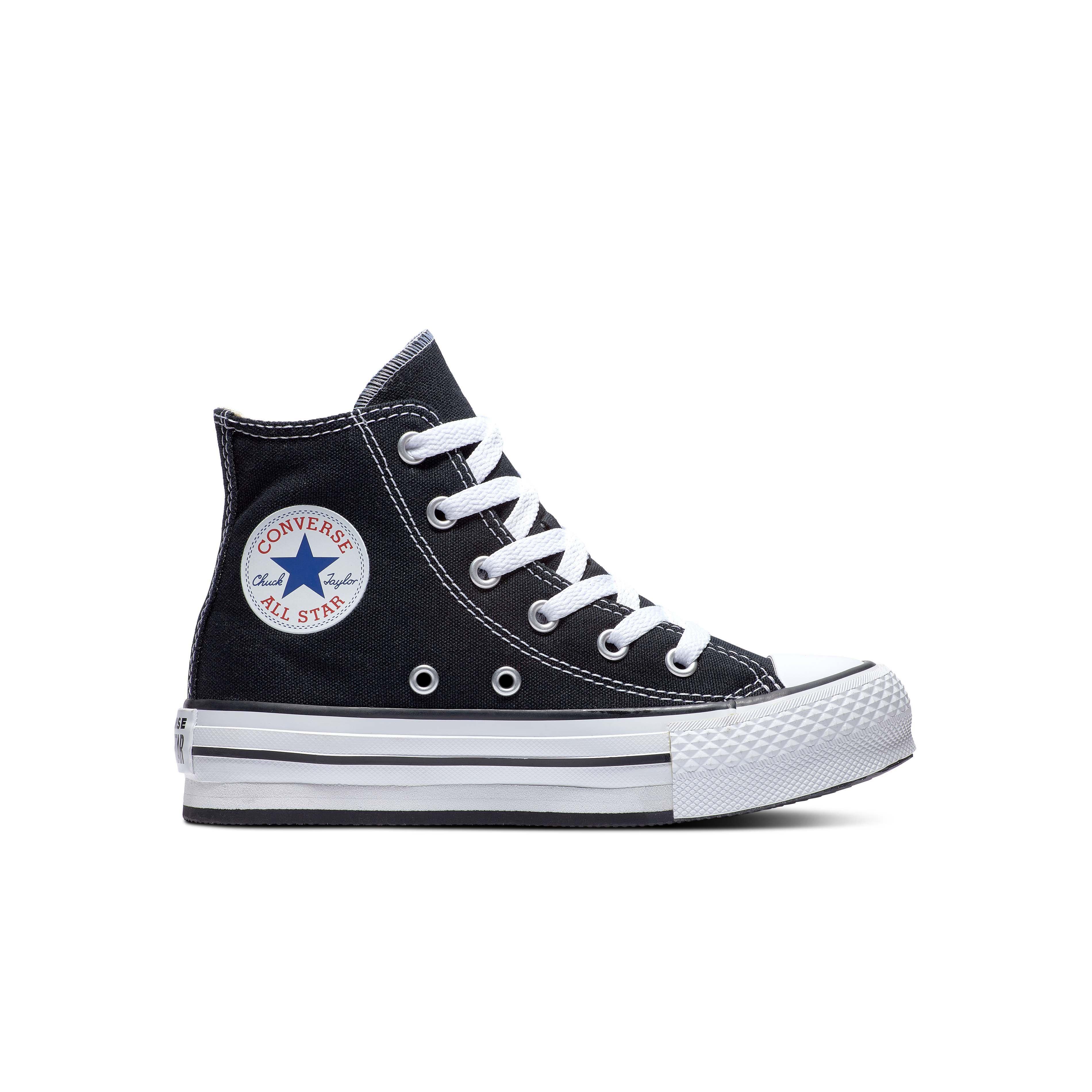 Converse Chuck Taylor All Star Eva Lift Preschool Girls' "Black/White" Shoe