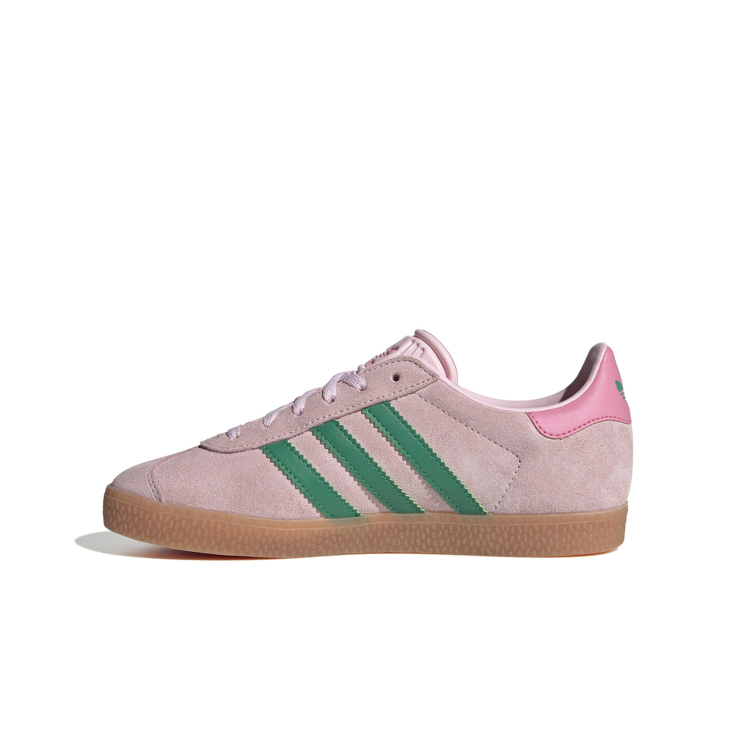 adidas Originals Gazelle Grade School Girls' "Clear Pink/Court Green/Bliss Pink" Shoe