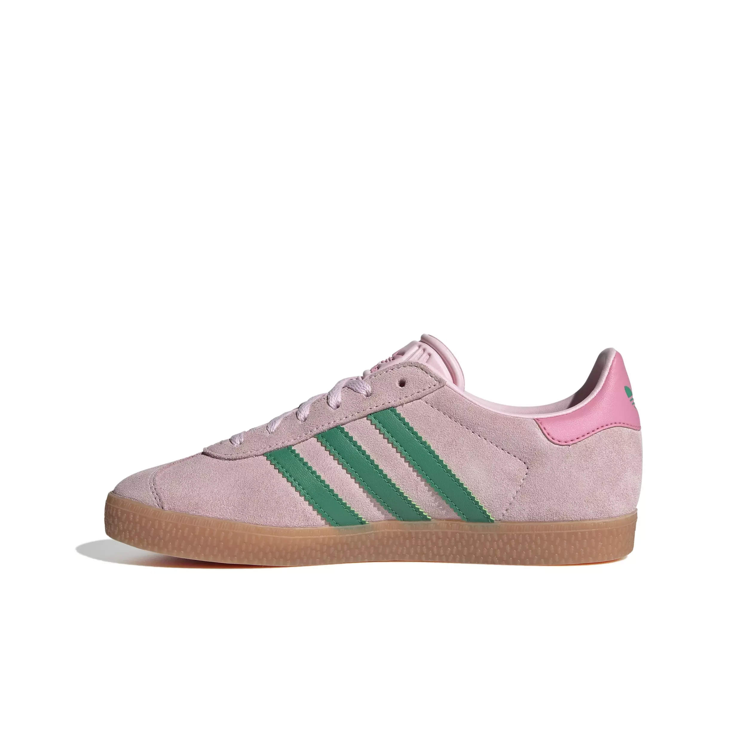 adidas Originals Gazelle "Clear Pink/Court Green/Bliss Pink" Grade School Girls' Shoe - PINK/GREEN