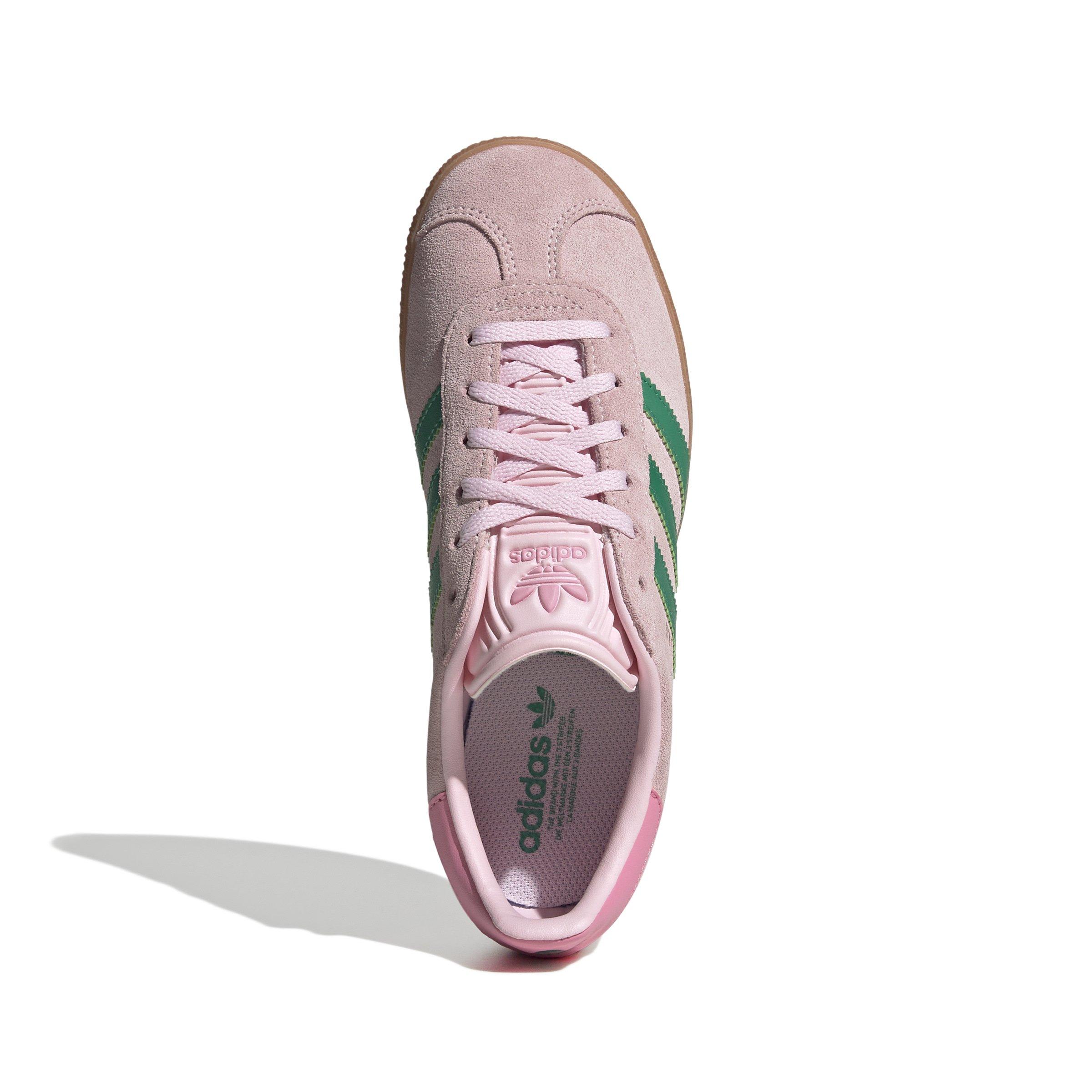 adidas Originals Gazelle Grade School Girls' "Clear Pink/Court Green/Bliss Pink" Shoe