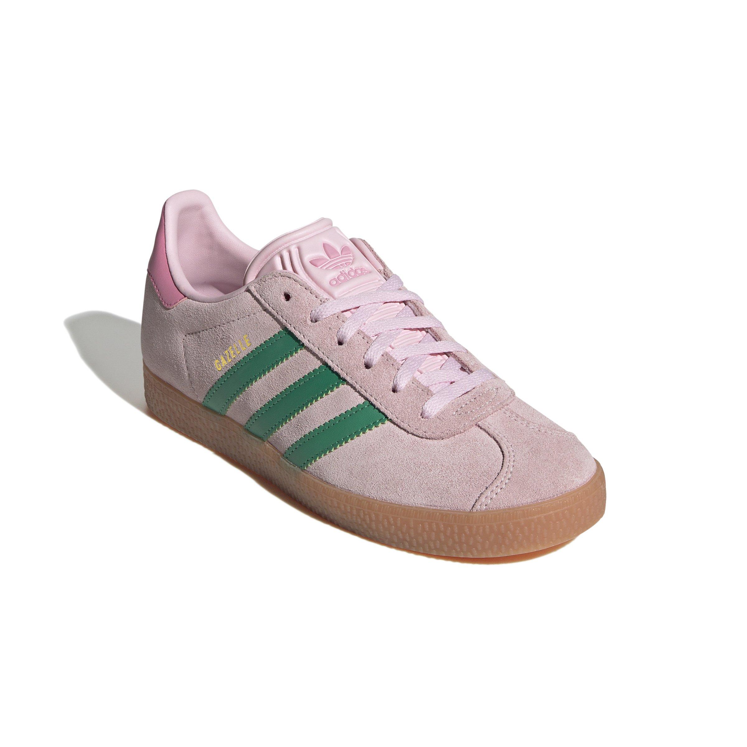 adidas Originals Gazelle Grade School Girls' "Clear Pink/Court Green/Bliss Pink" Shoe