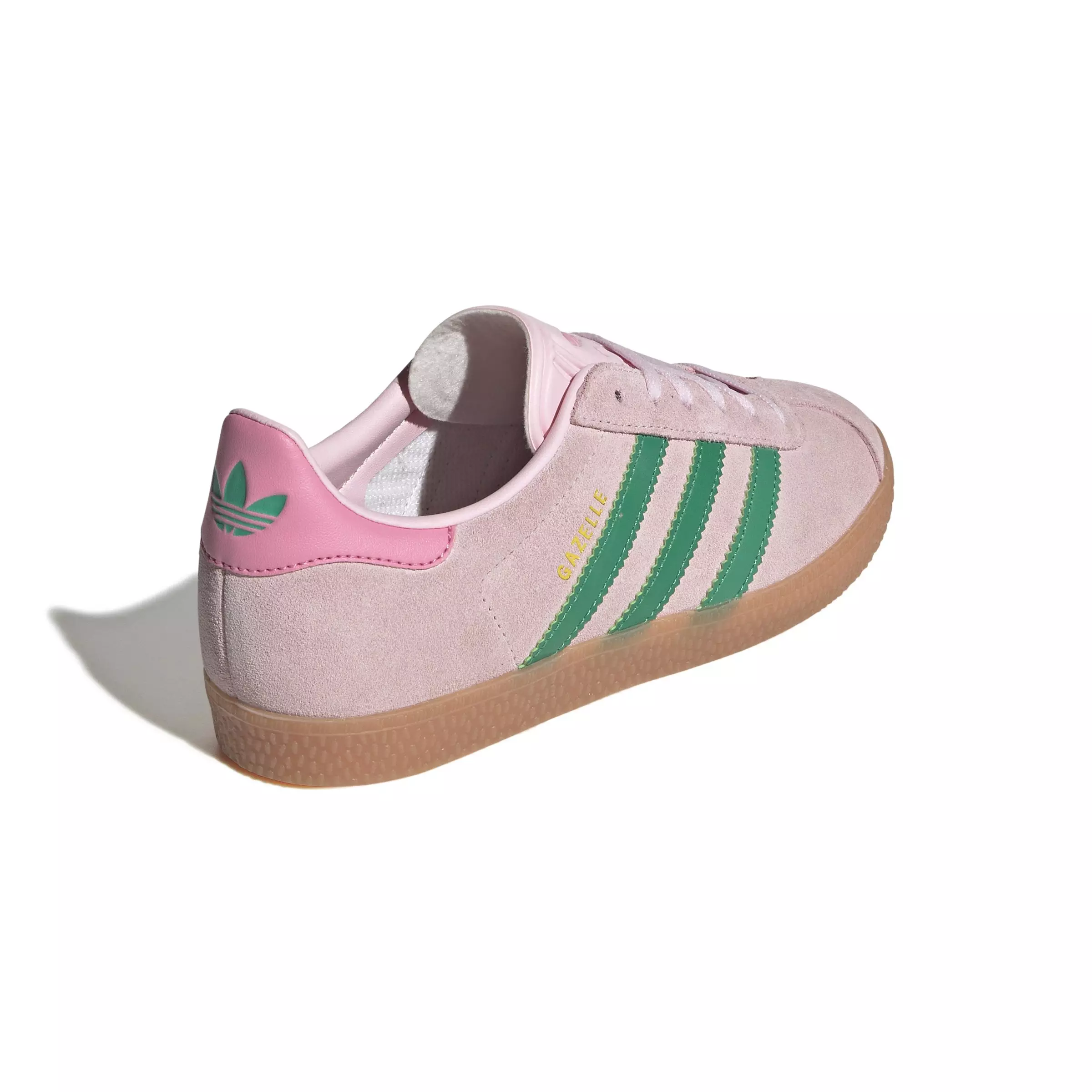 adidas Originals Gazelle "Clear Pink/Court Green/Bliss Pink" Grade School Girls' Shoe - PINK/GREEN