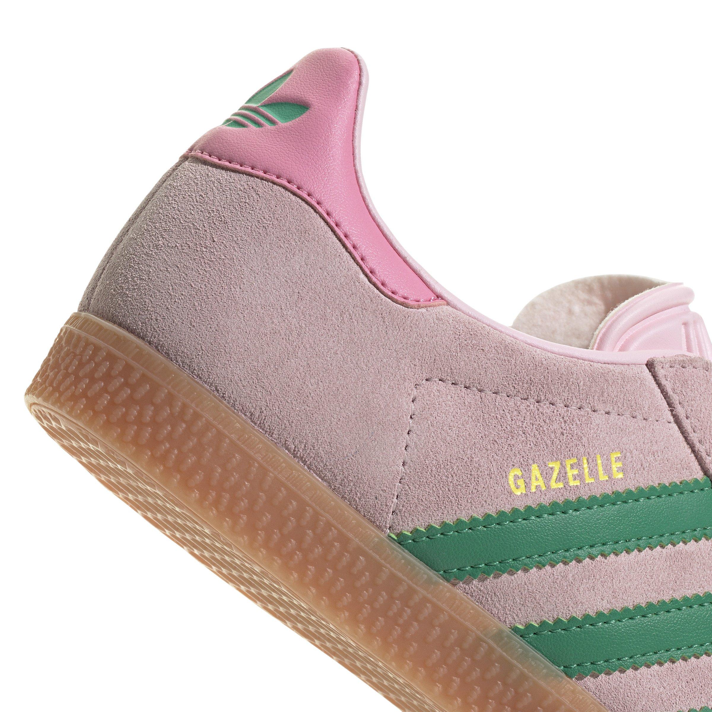 adidas Originals Gazelle Grade School Girls' "Clear Pink/Court Green/Bliss Pink" Shoe