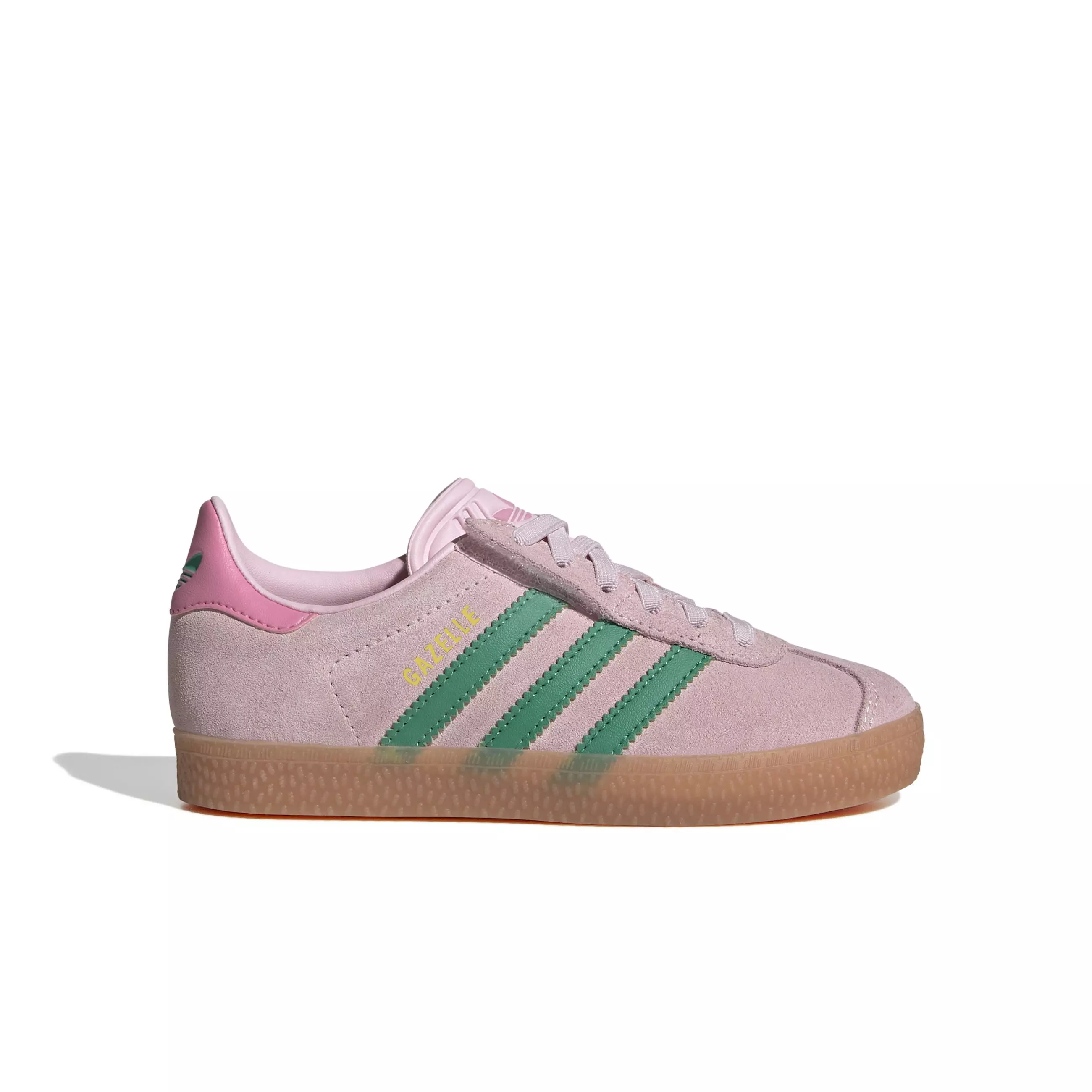 adidas Originals Gazelle "Clear Pink/Green" Preschool Girls' Shoe - PINK/GREEN