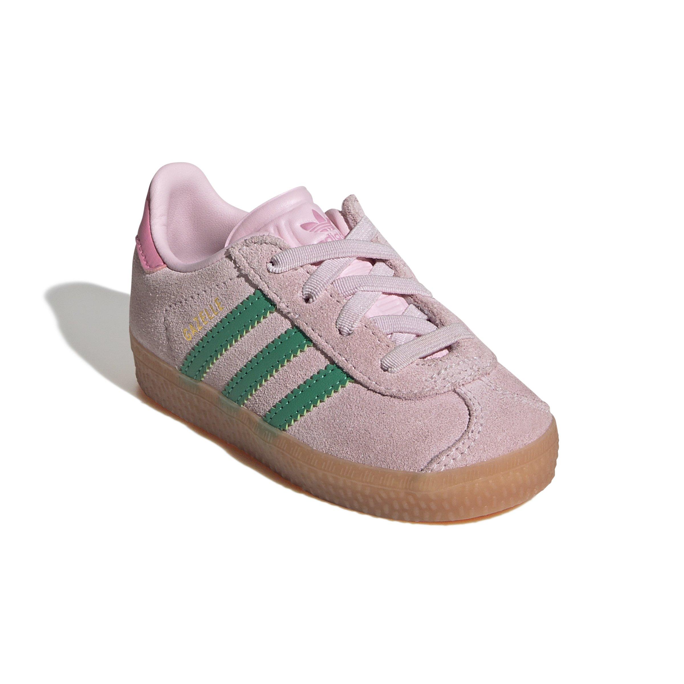 adidas Originals Gazelle "Clear Pink/Court Green/Bliss Pink" Toddler Girls' Shoe - PINK/GREEN Thumbnail View 5