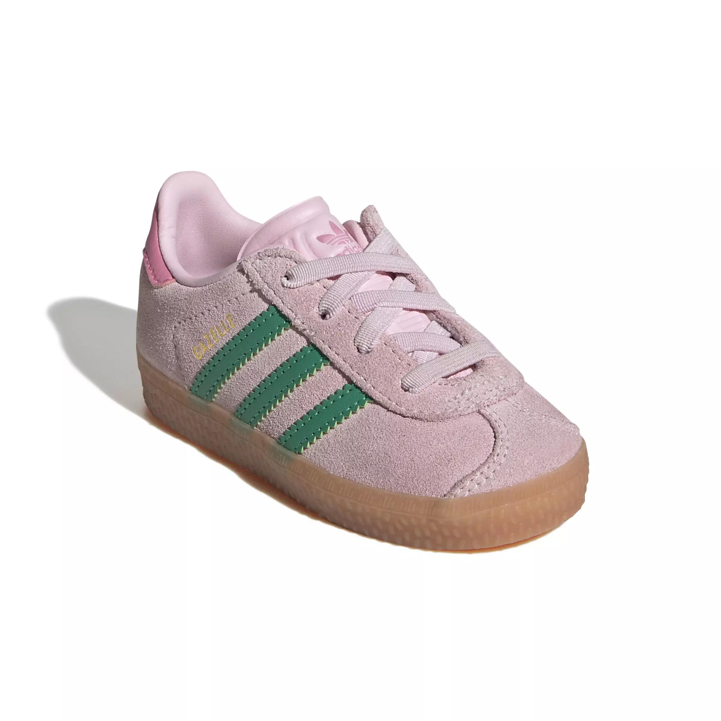 adidas Originals Gazelle "Clear Pink/Court Green/Bliss Pink" Toddler Girls' Shoe - PINK/GREEN