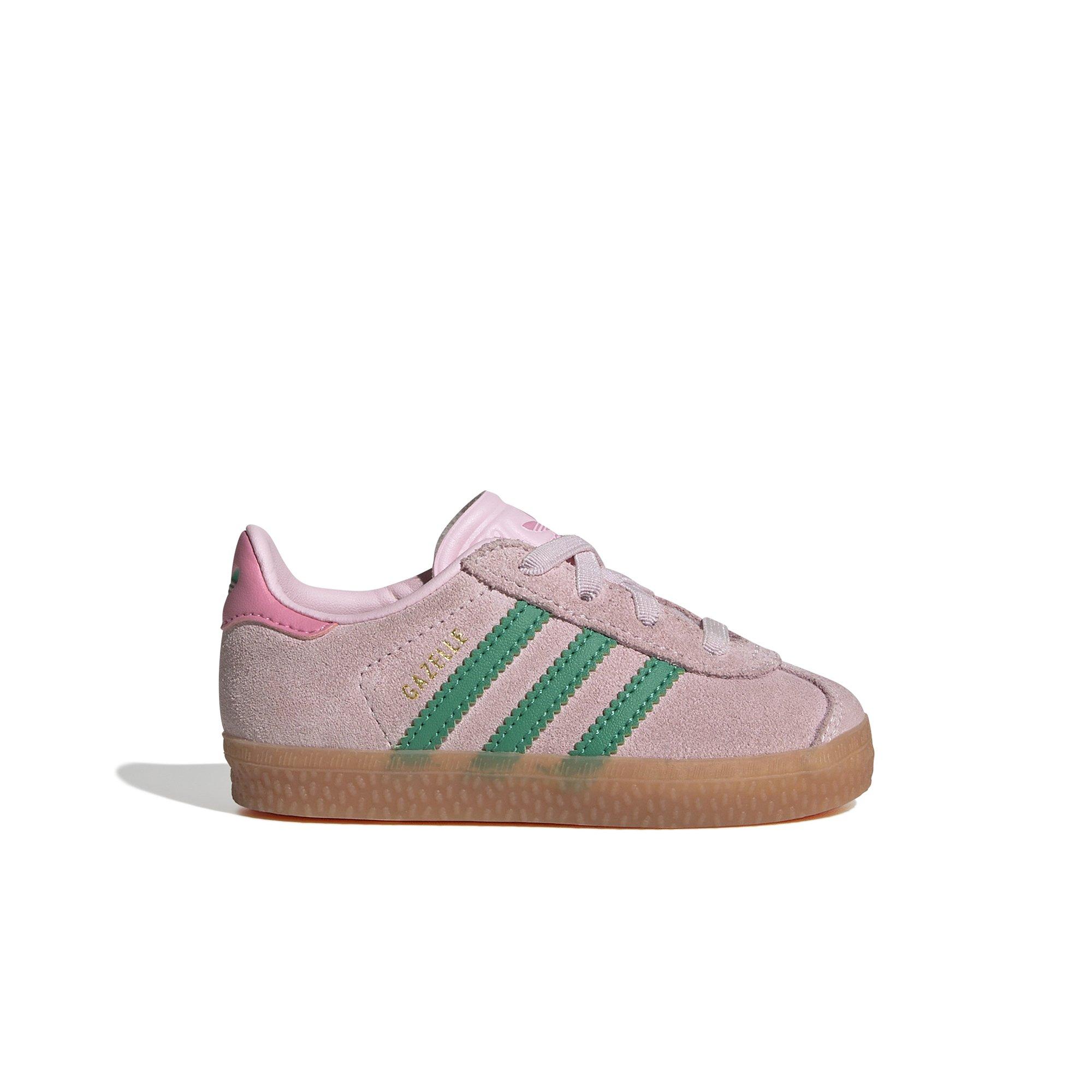 adidas Originals Gazelle "Clear Pink/Court Green/Bliss Pink" Toddler Girls' Shoe - PINK/GREEN Thumbnail View 1