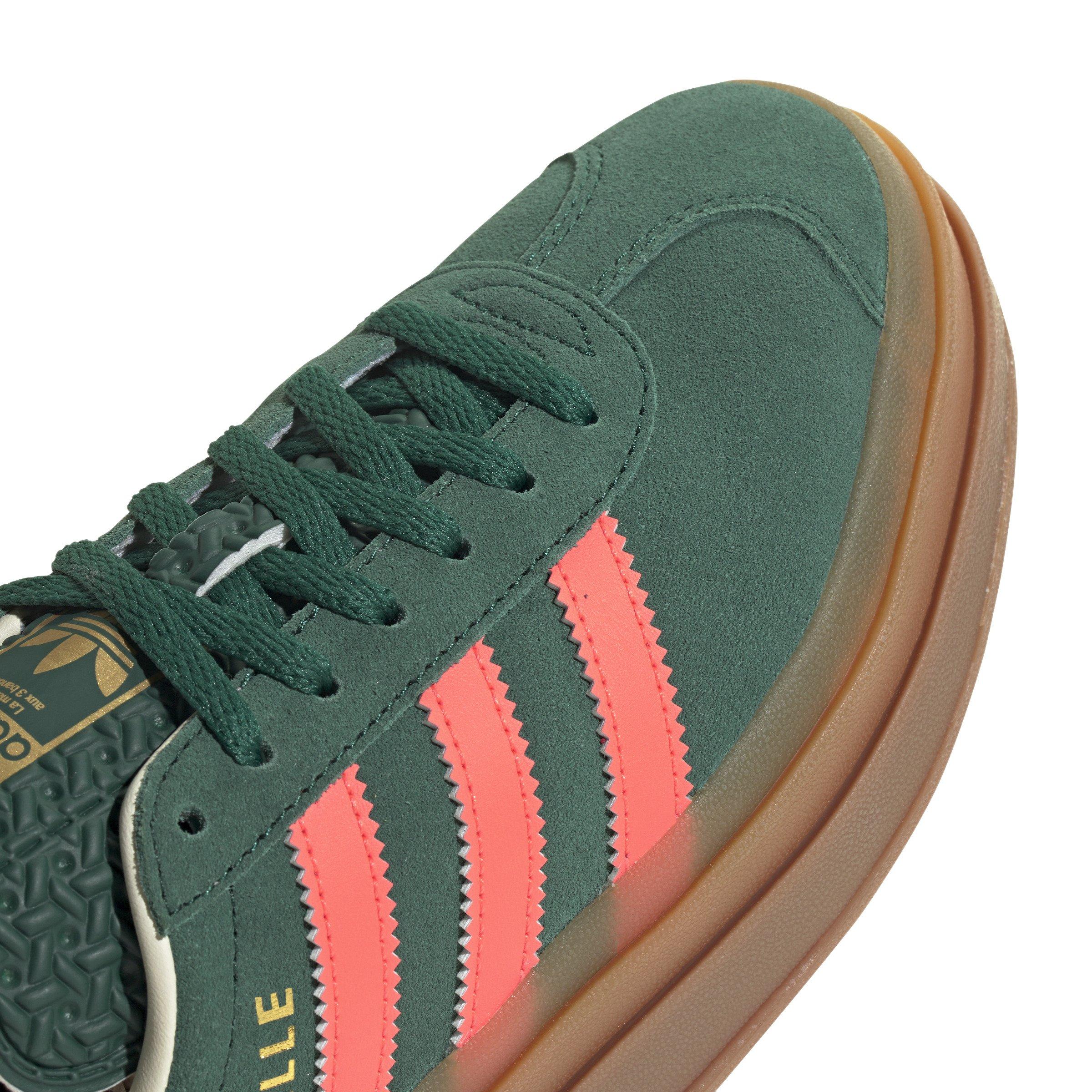 adidas Originals Gazelle Bold Grade School Girls' "Collegiate Green/Signal Coral/Cream White" Shoe