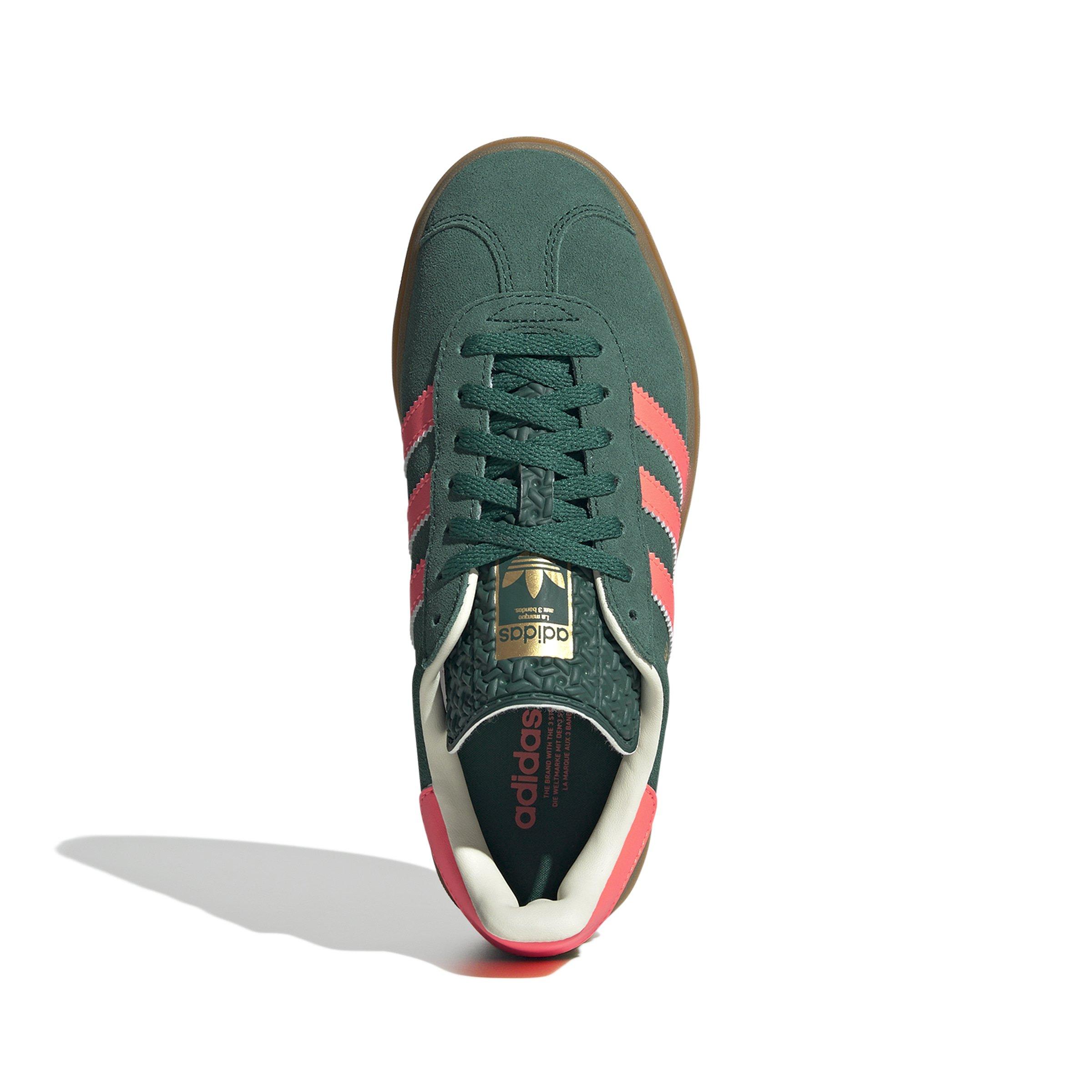 adidas Originals Gazelle Bold Grade School Girls' "Collegiate Green/Signal Coral/Cream White" Shoe