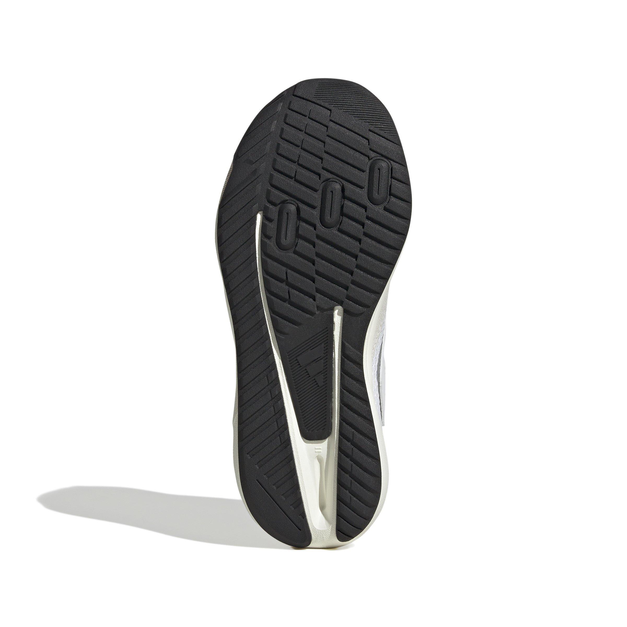 adidas Lightstride Grade School Kids' "Crystal White/Ftwr White/Silver Metallic" Running Shoe