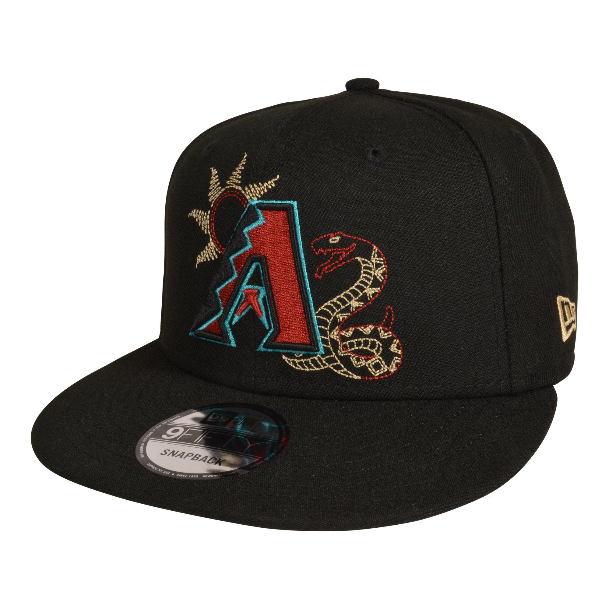 New Era Arizona Diamondbacks State Stitch Snapback Hat-Black