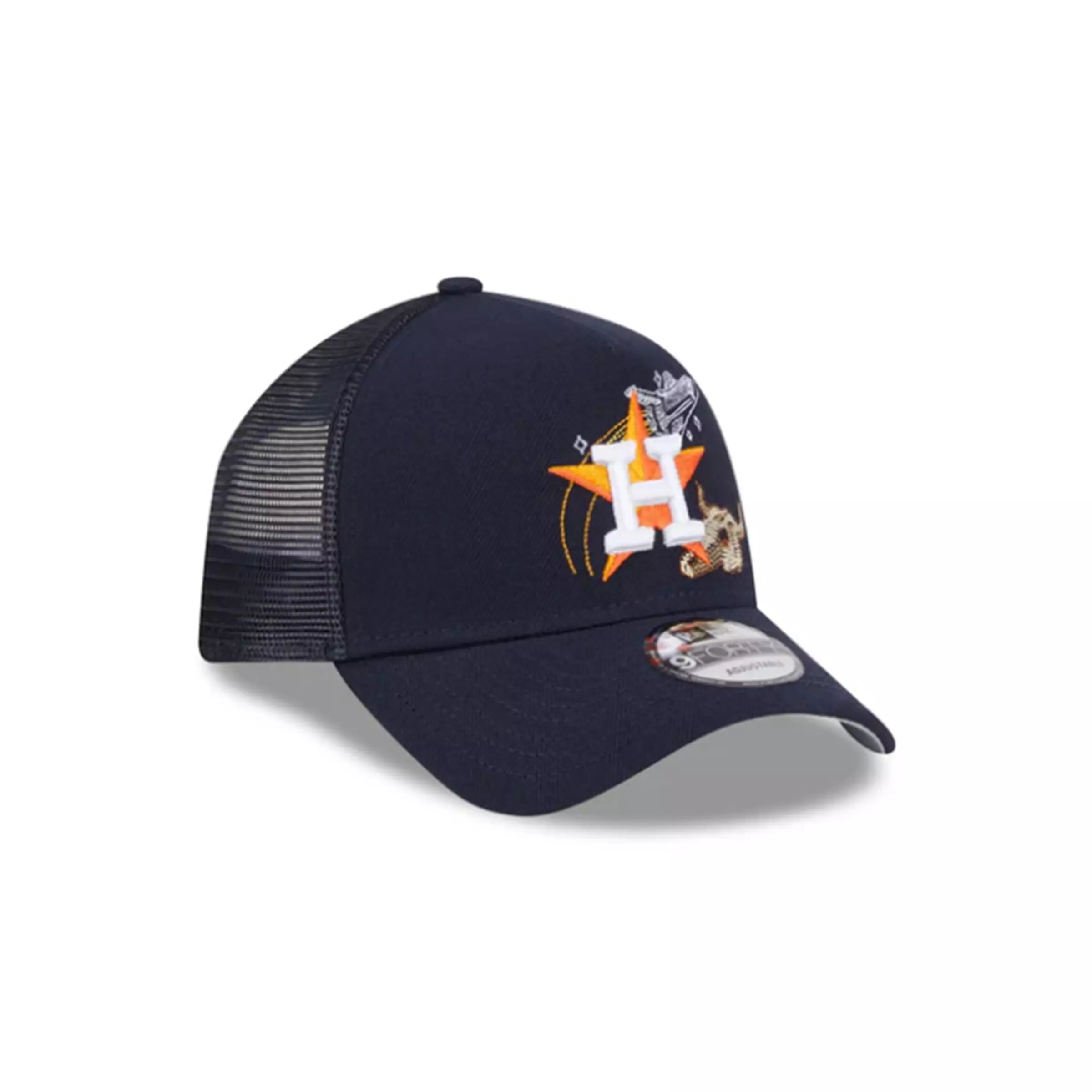 New Era Houston Astros State Stitch Snapback Hat-Blue - BLUE