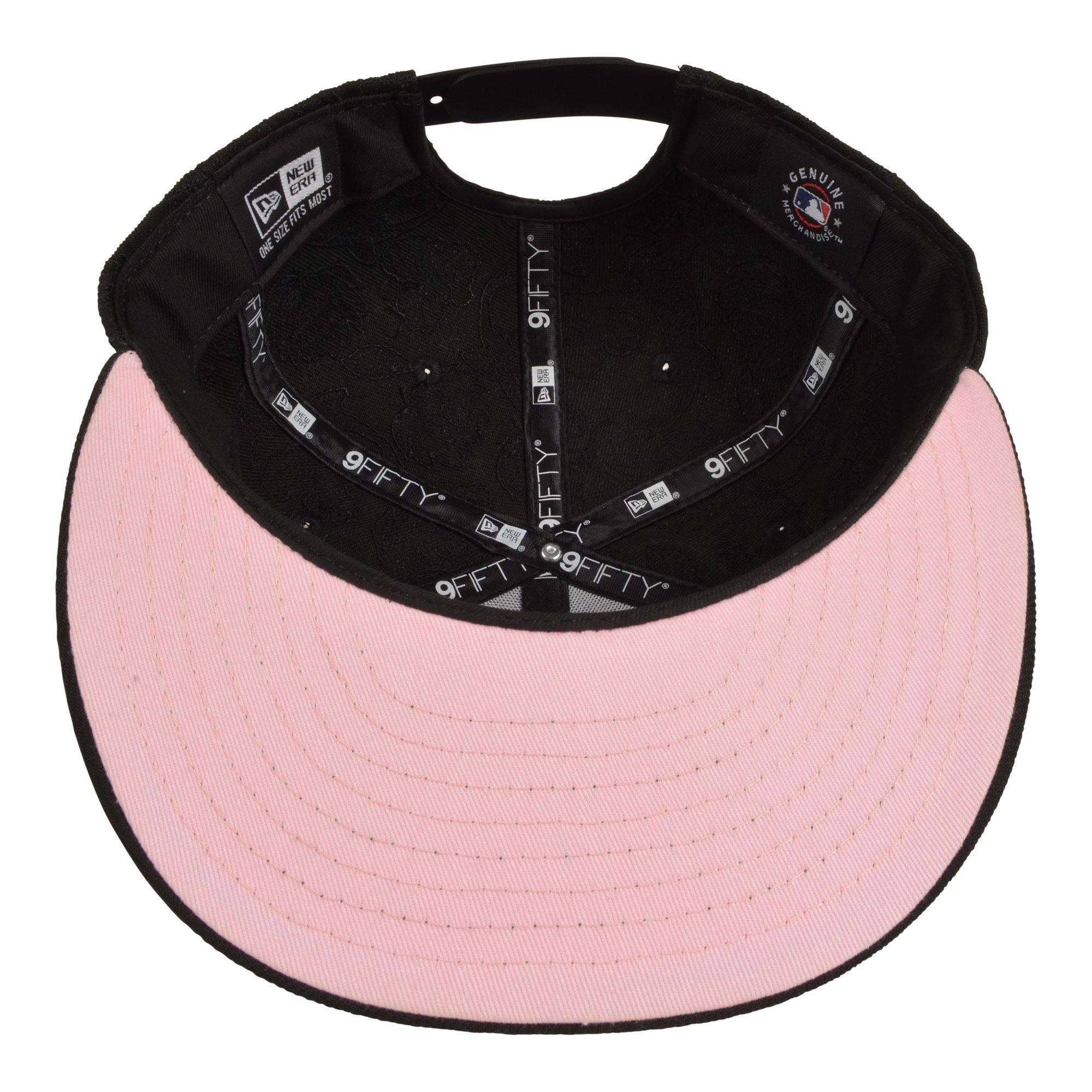 New Era Los Angeles Dodgers Koi Snapback Hat-Black/Pink