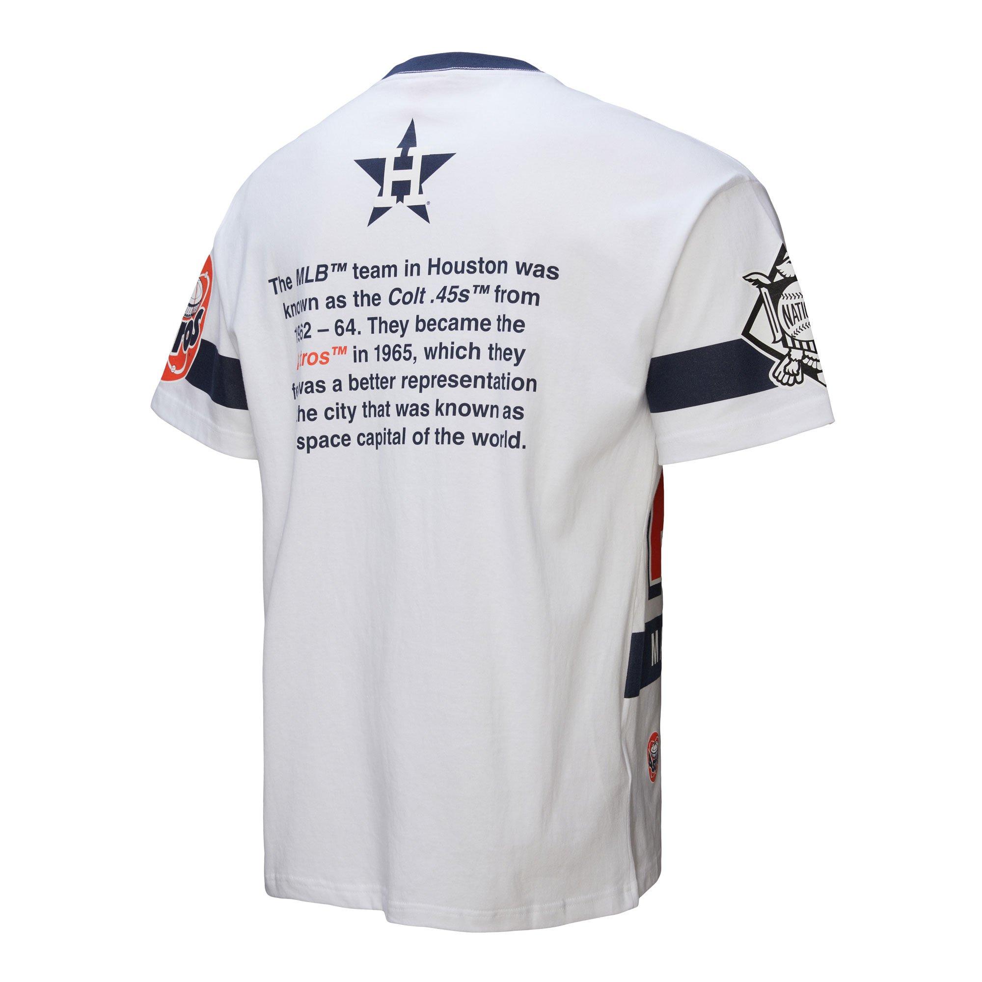 Mitchell & Ness Men's Houston Astros Vintage Logo Tee-White - WHITE Thumbnail View 4