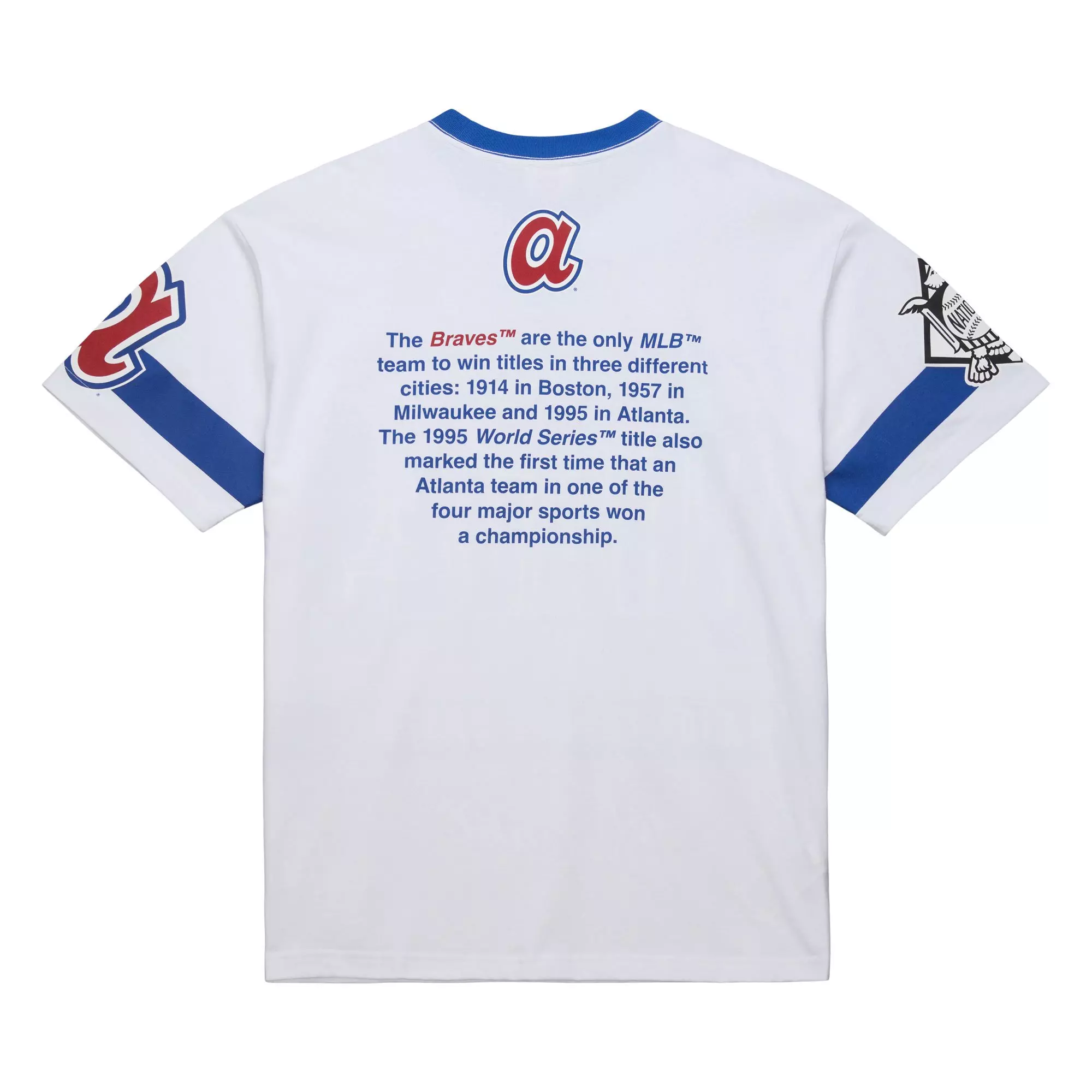 Mitchell & Ness Men's Atlanta Braves Vintage Logo Tee - White - WHITE