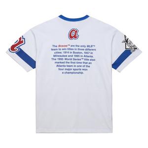 Mitchell & Ness Men's Atlanta Braves Vintage Logo Tee-White