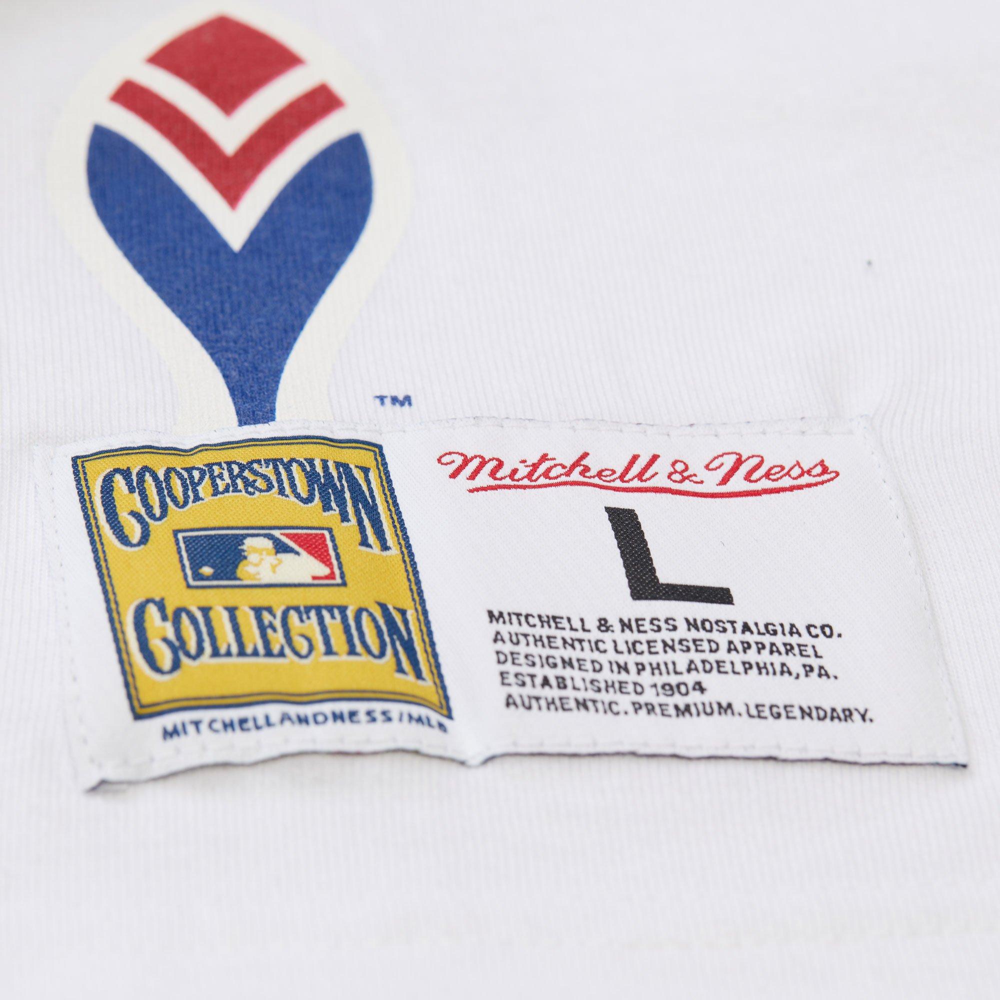Mitchell & Ness Men's Atlanta Braves Vintage Logo Tee-White - WHITE Thumbnail View 8