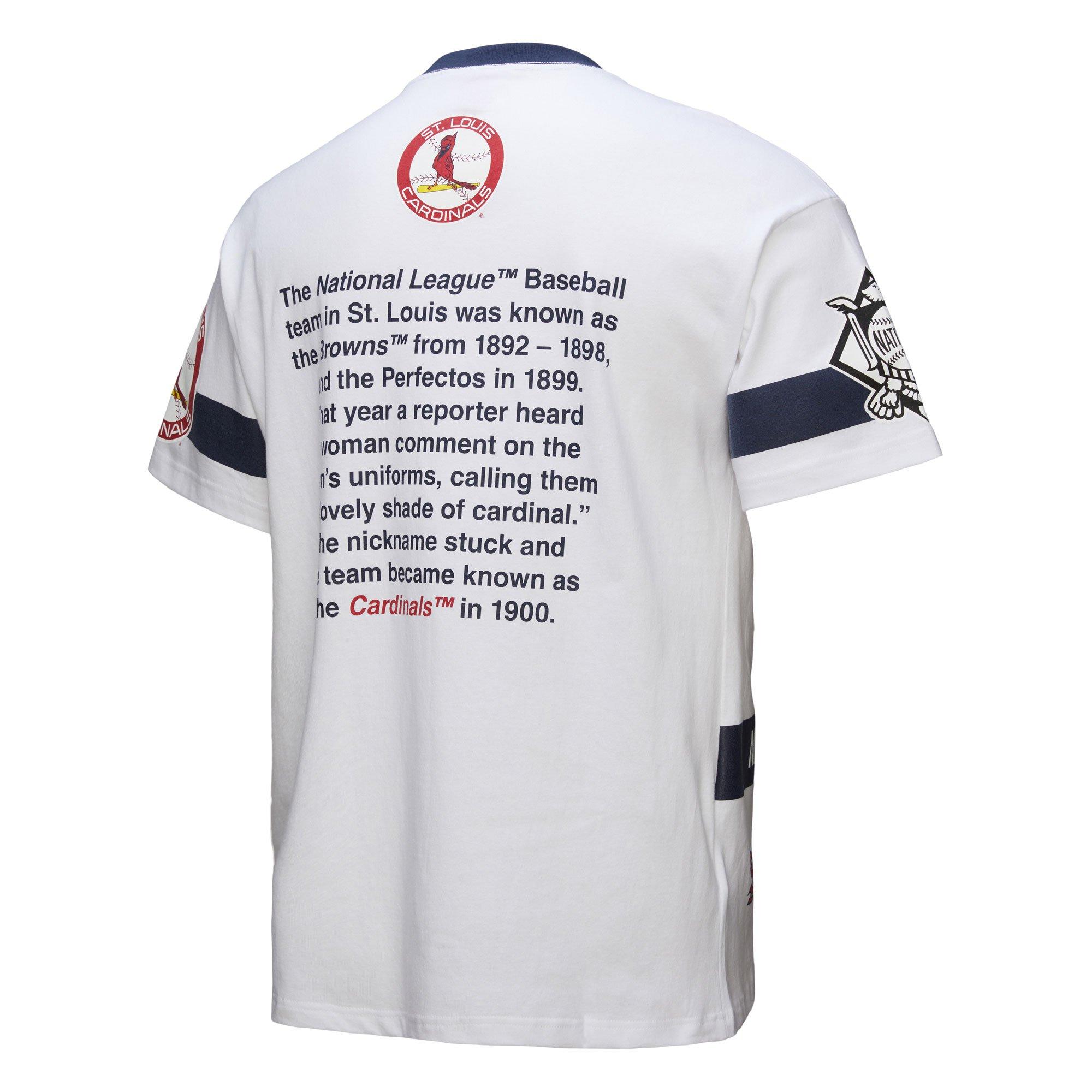 Mitchell & Ness Men's St. Louis Cardinals Vintage Logo Tee-White - WHITE Thumbnail View 4