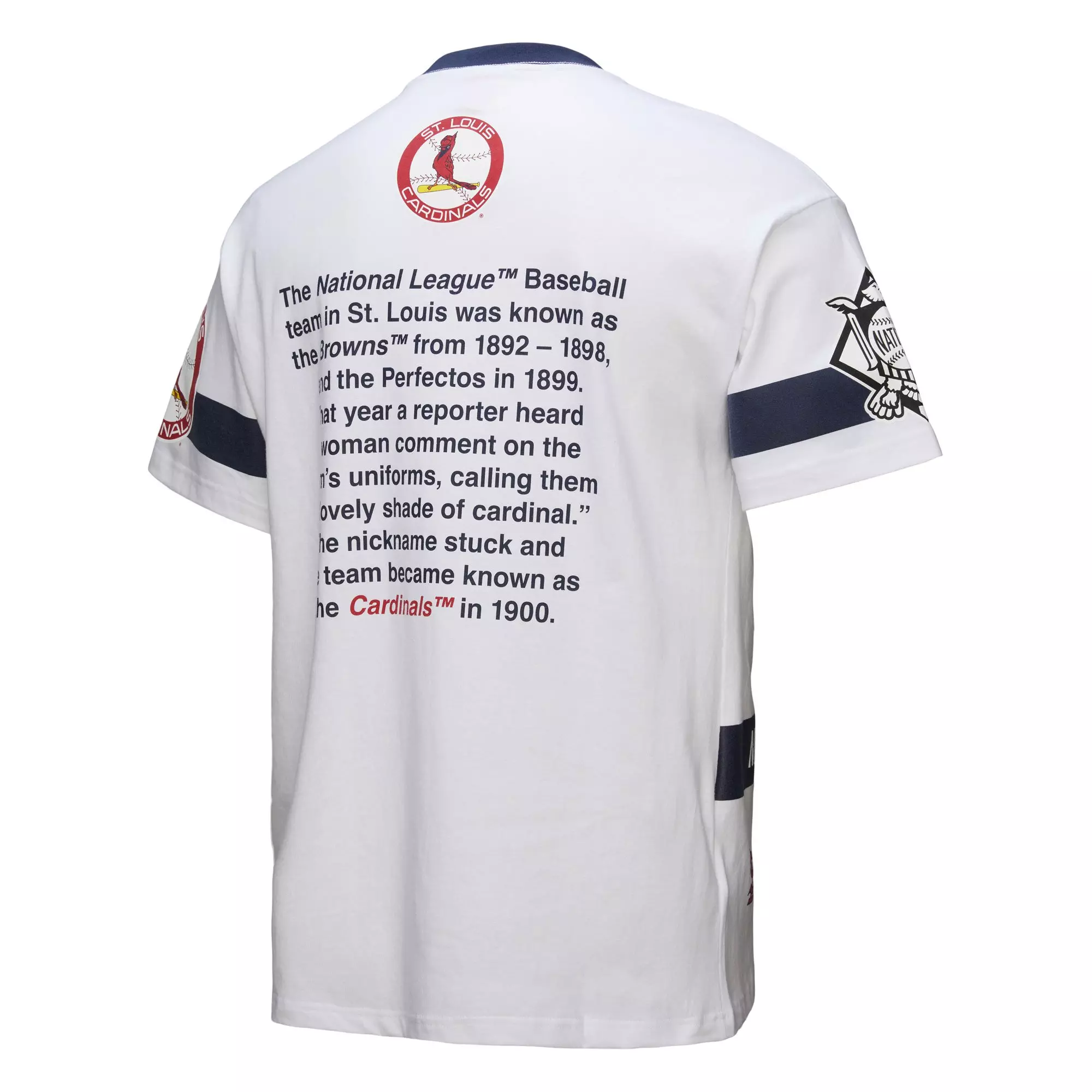 Mitchell & Ness Men's St. Louis Cardinals Vintage Logo Tee-White - WHITE